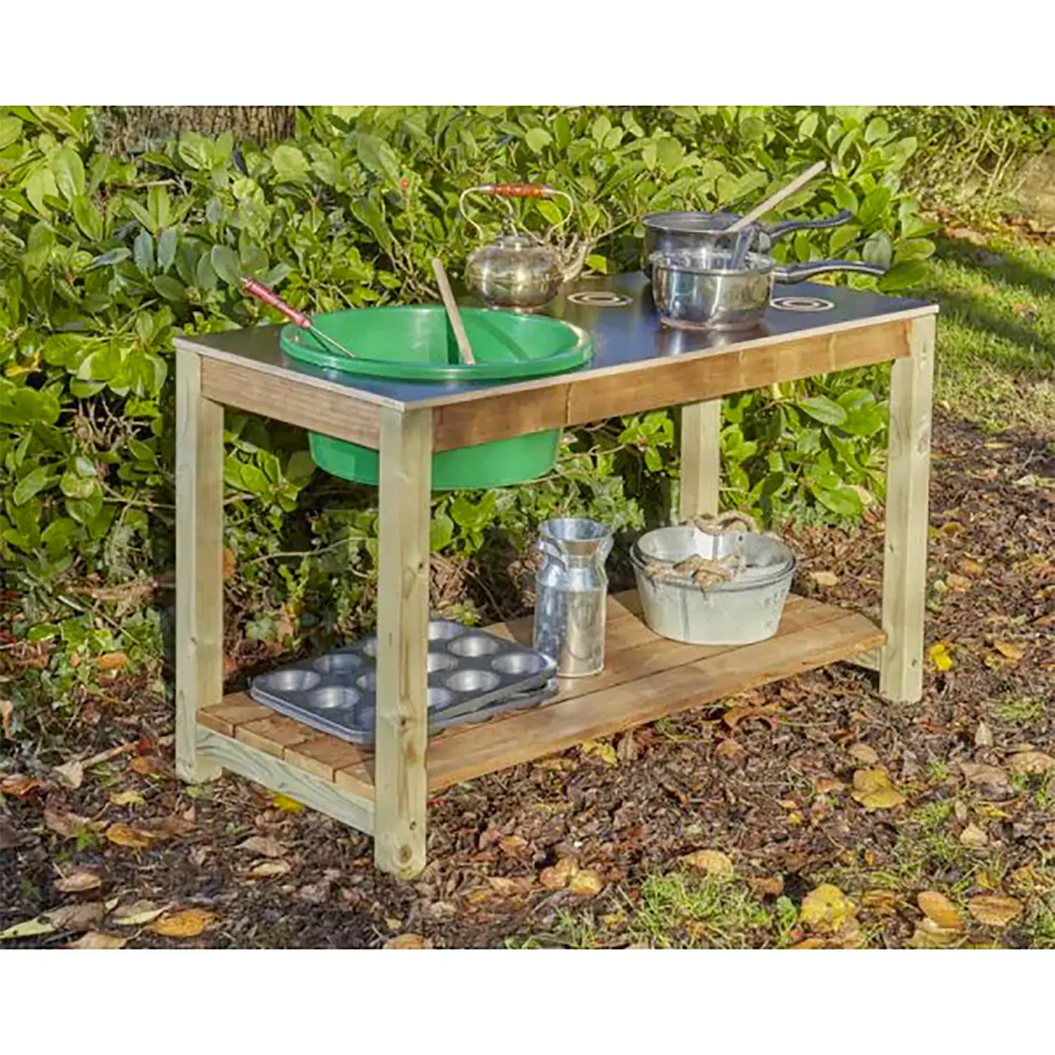 Cucina Gioco in Legno da Esterno per Bambini Con Inserto Vasca E Piano Cottura - Palestrine