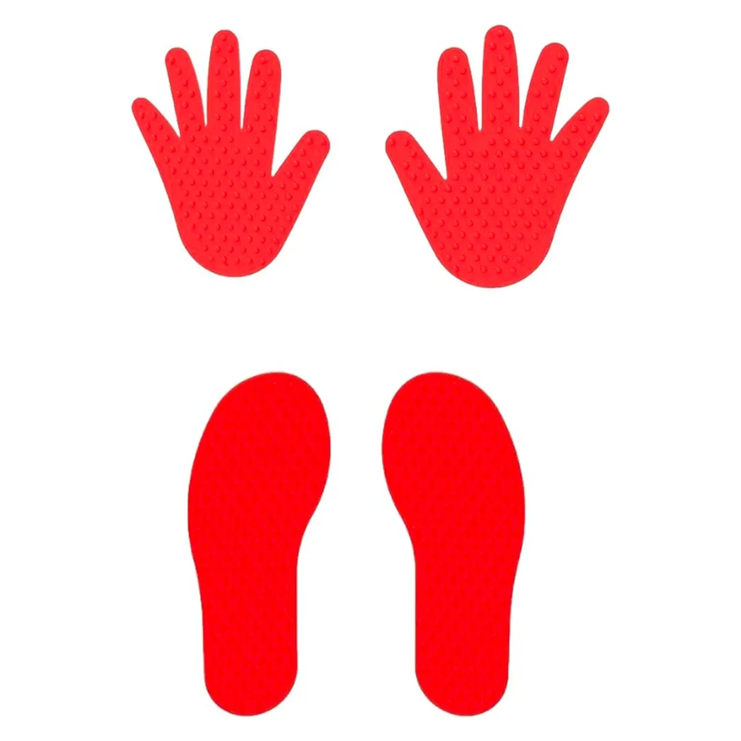 Orme Motorie Mani e Piedi per Giochi e Coordinamento, Set 2 Coppie, Rosso - Educazione stradale