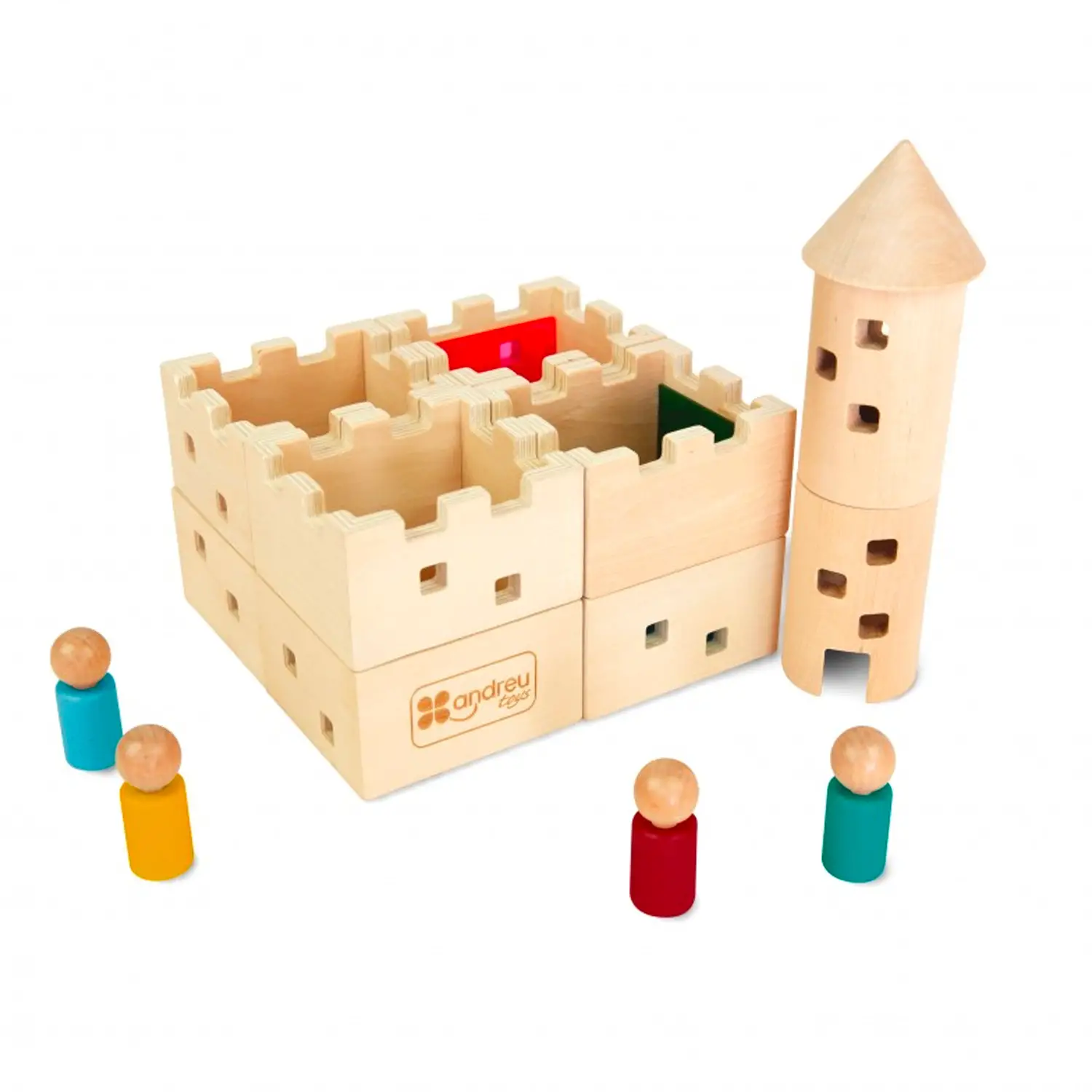 Castello Traslucente in Legno – 19 Pezzi - Costruzioni in legno
