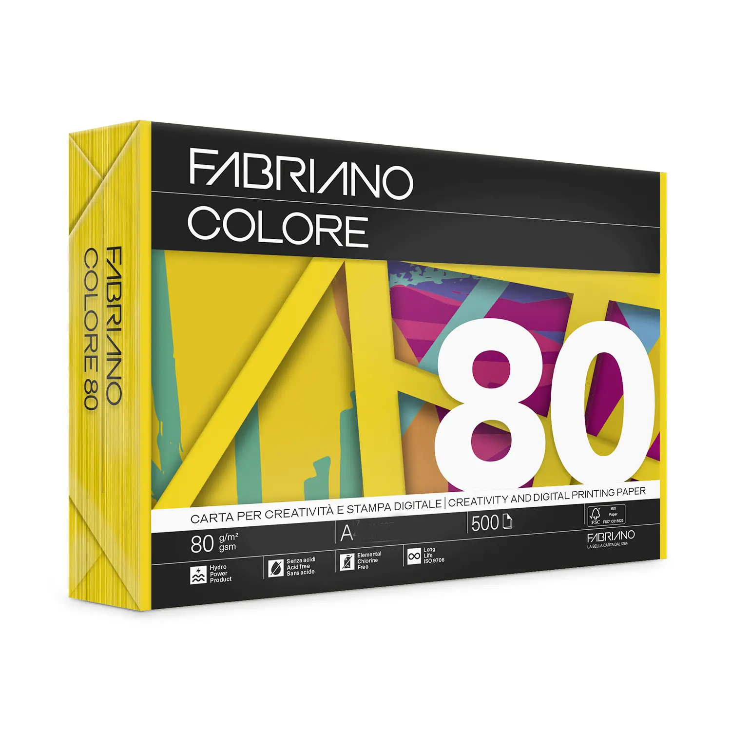 Carta Per Fotocopie Fabriano Colore 80 Gr/mq A3 Giallo Risma 250 Fogli - Carta e cartoncino