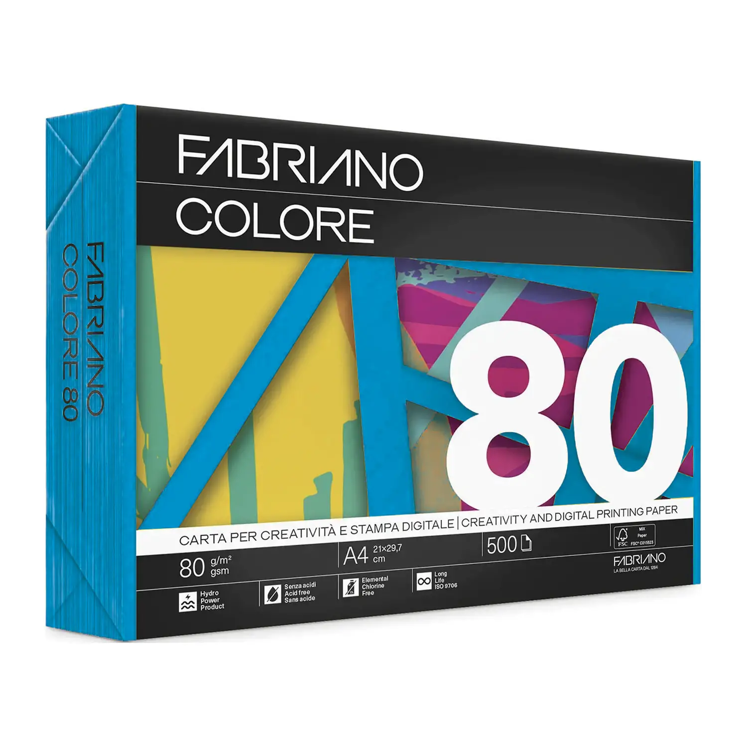 Carta Per Fotocopie Fabriano Colore 80 Gr/mq A3 Azzurro Risma 250 Fogli - Carta e cartoncino