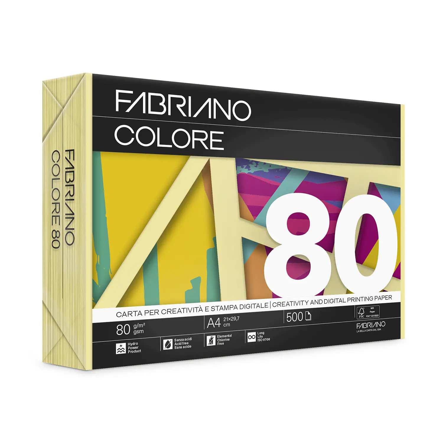Carta Per Fotocopie Fabriano Colore 80 Gr/mq A4 Banana Risma 500 Fogli - Carta e cartoncino
