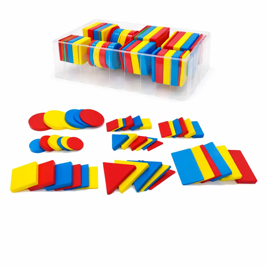 Blocchi Logici in Plastica, Set 48 Pezzi per Attività di Classificazione - Motricità fine