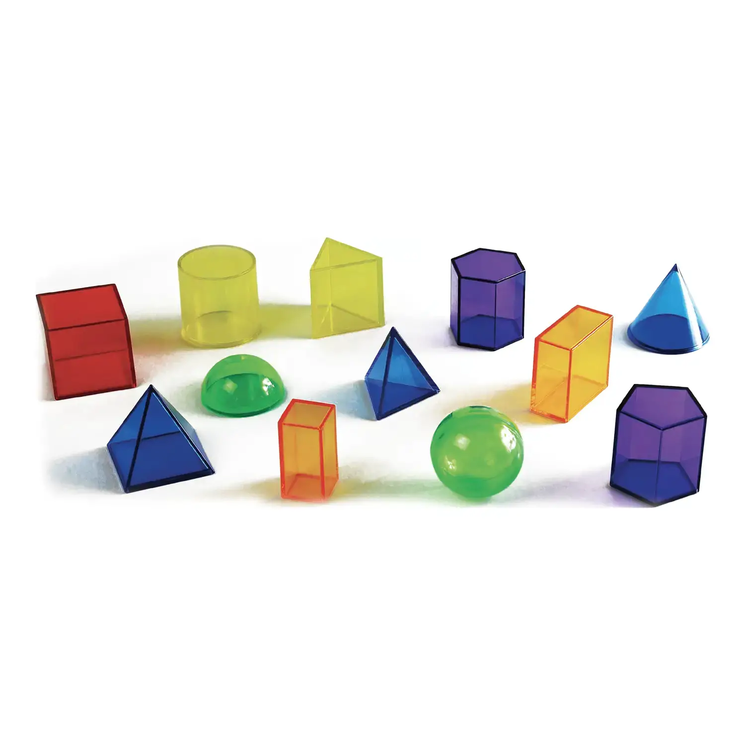 Solidi Geometrici Traslucidi – 36 Pezzi Assortiti in 12 Forme - Geometria