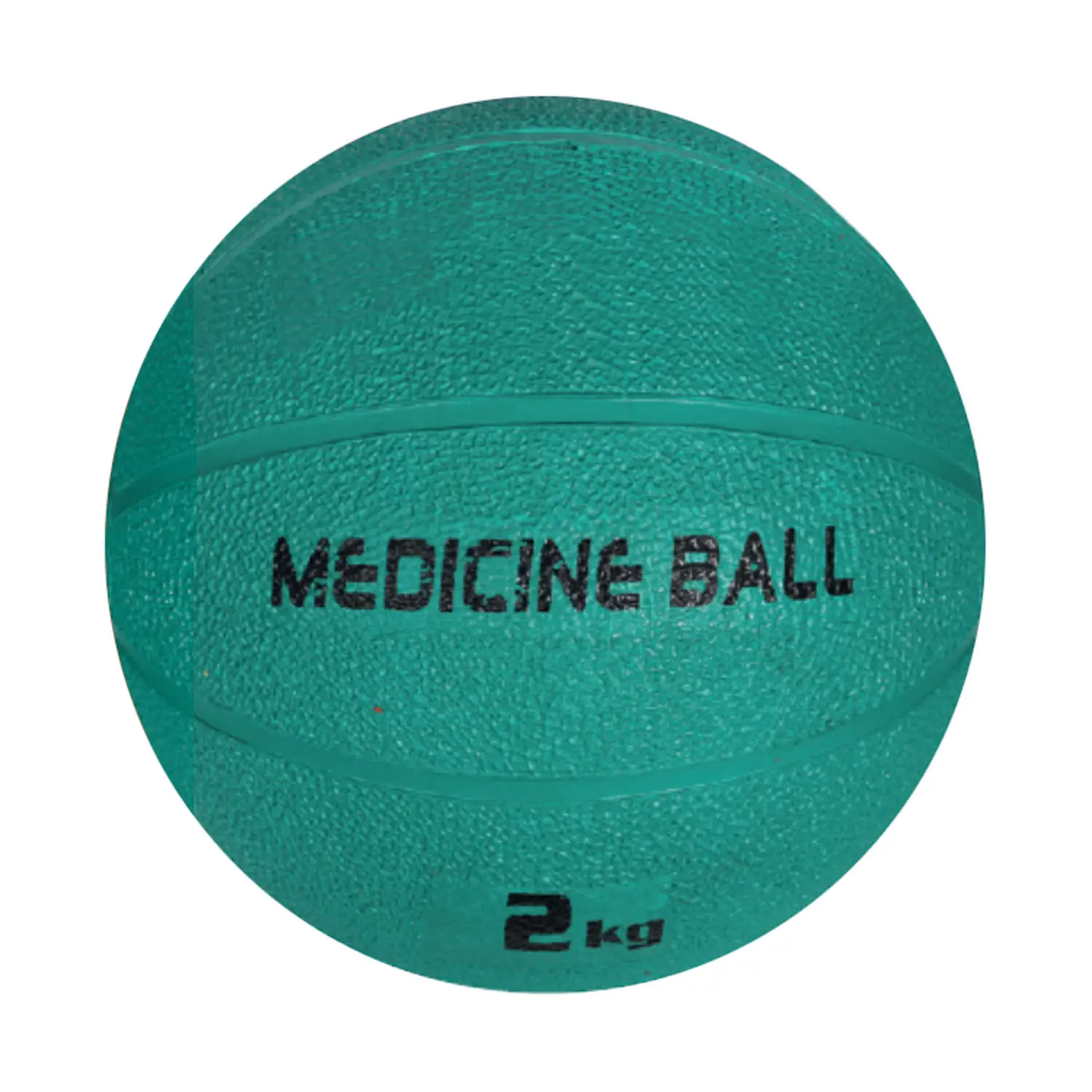 Palla Medica in Gomma da 2 Kg, Diametro 19 cm, Verde - Rimbalzo Stabile e Superficie Antiscivolo - Palle e palloni