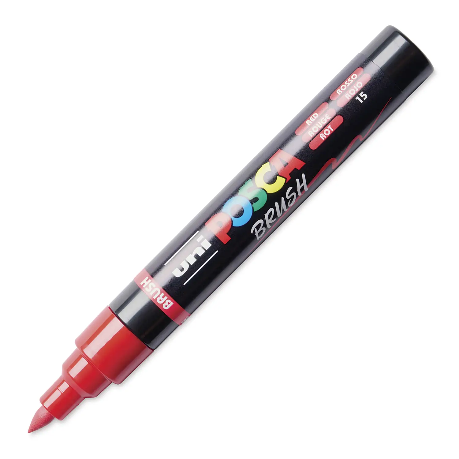 Pennarello Uni Posca - Punta Brush 1-4 mm - Rosso - Pennarelli