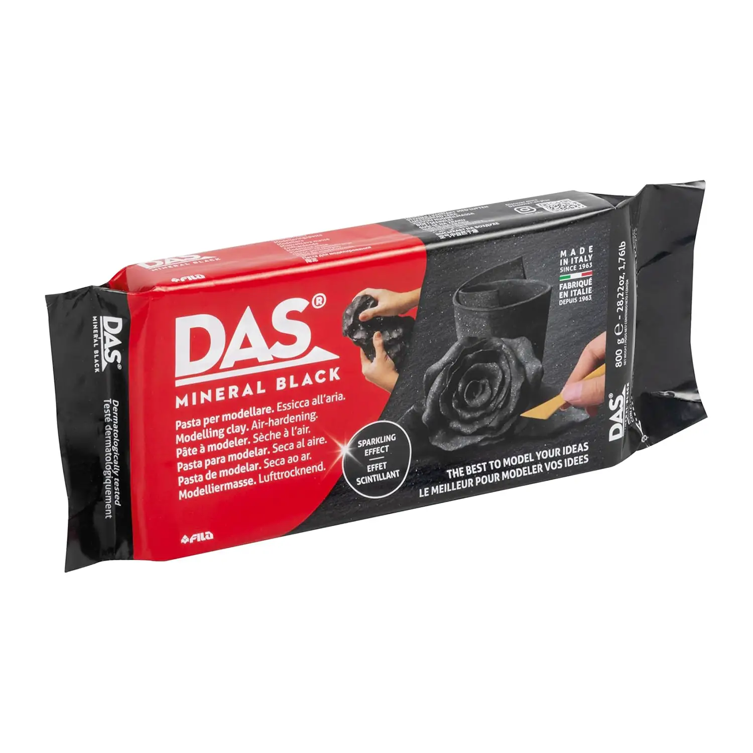 Pasta Per Modellare DAS Mineral Black Nera - Panetto 800gr - Paste per modellare