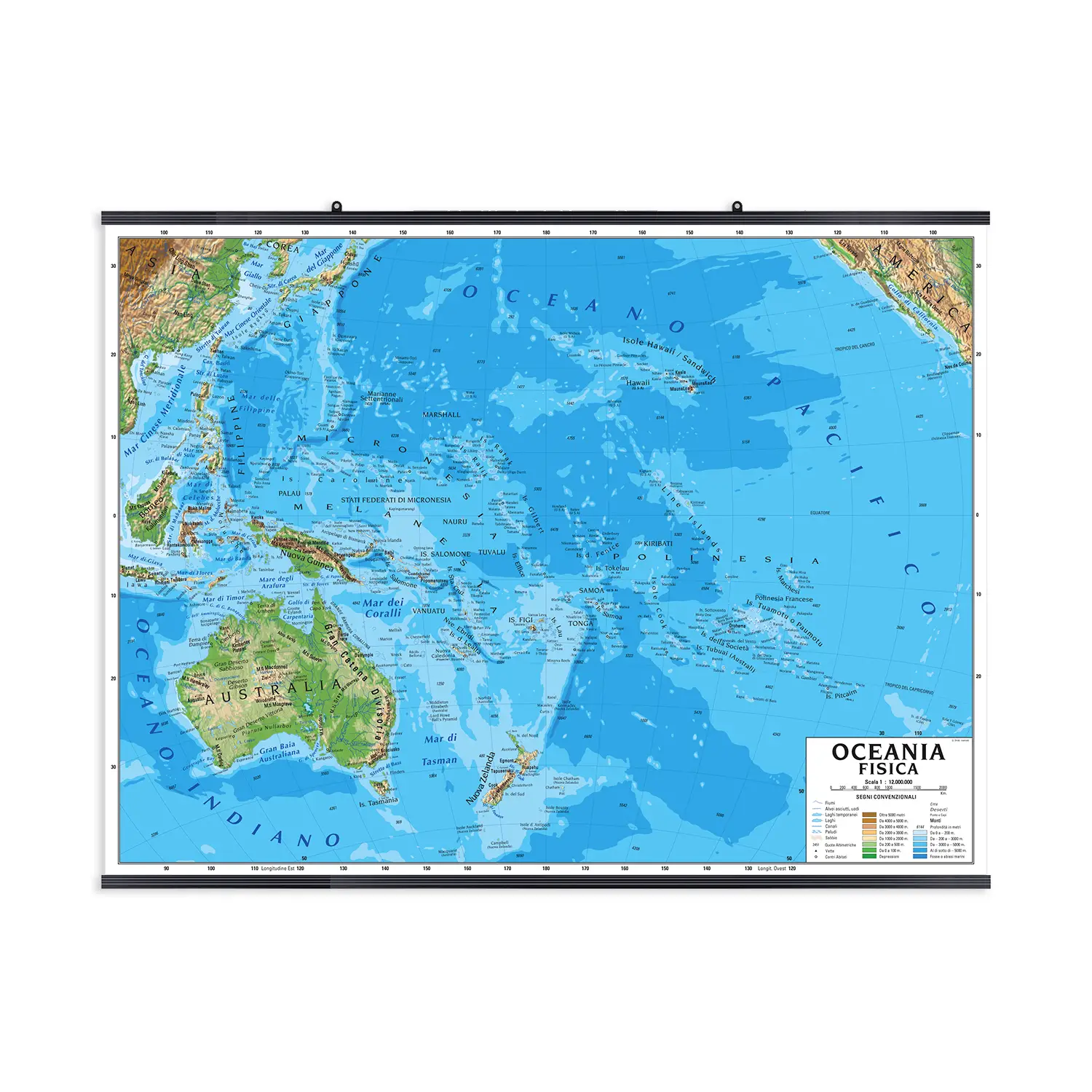 Carta Geografica Oceania - Geografia e scienze naturali