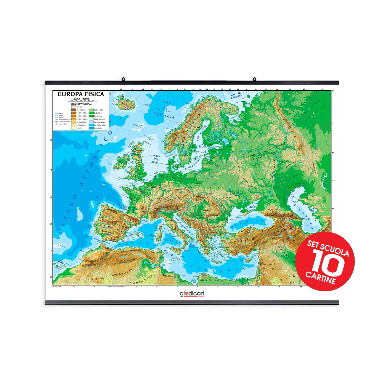 Carta Geografica Europa - 10 Pezzi - Geografia e scienze naturali