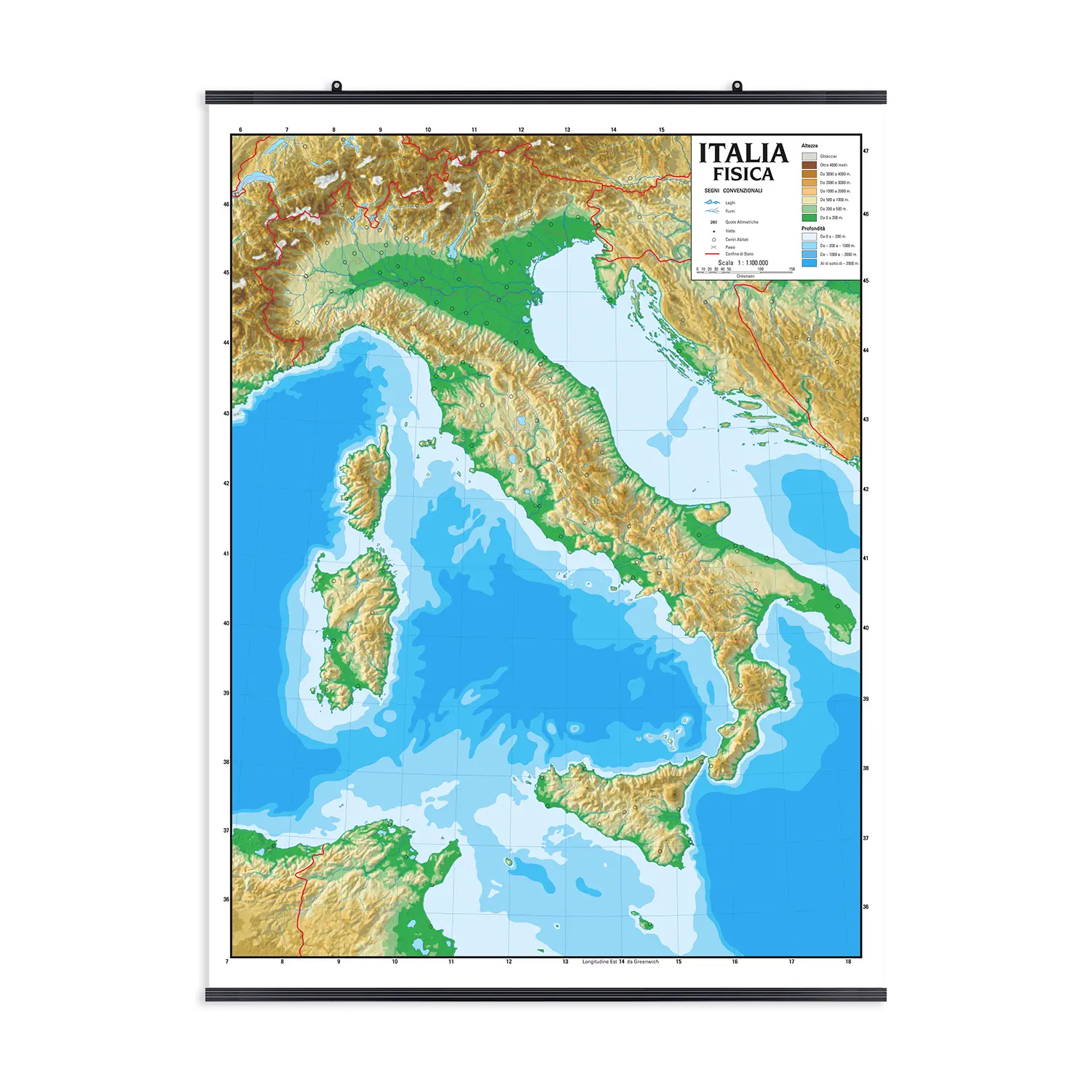 Carta Geografica Italia Muta - Geografia e scienze naturali