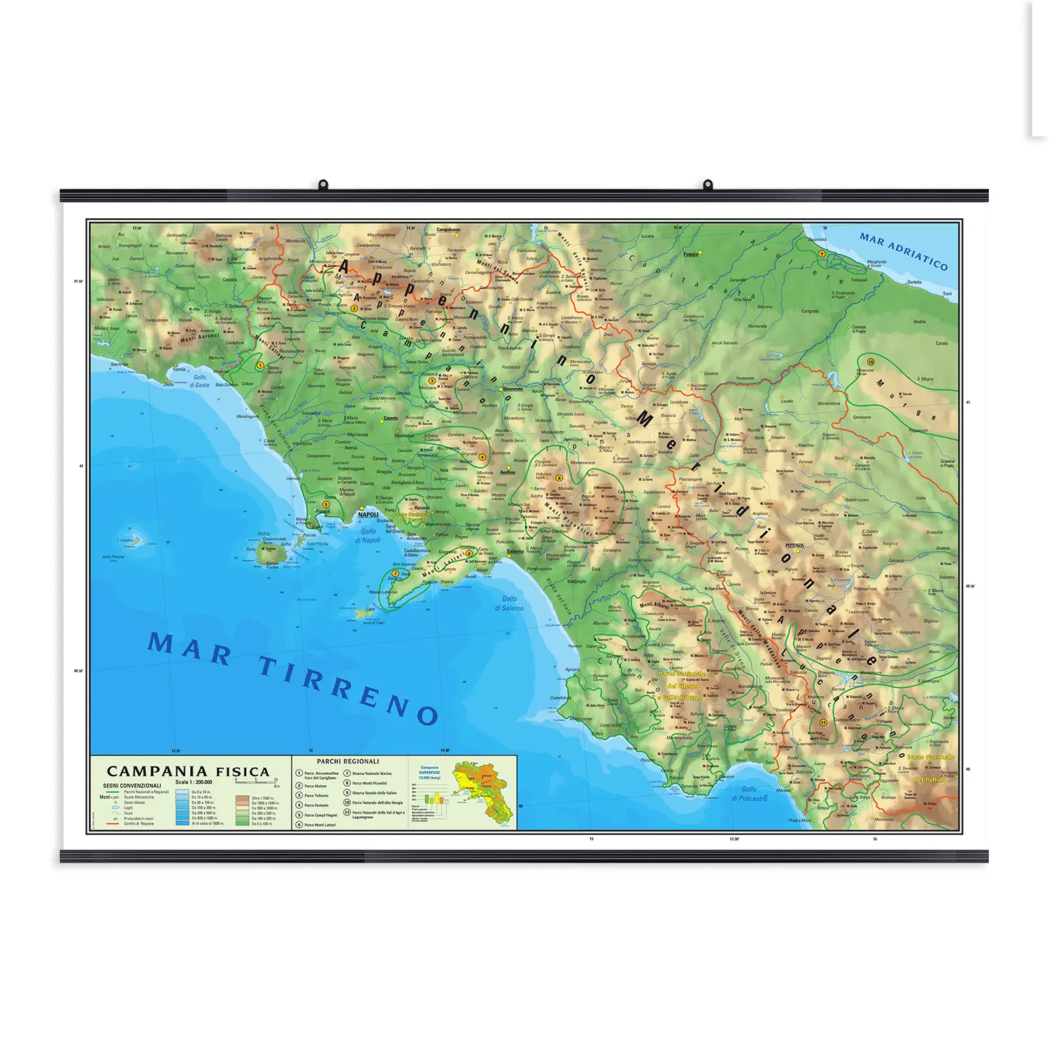 Carta Geografica Campania - Geografia e scienze naturali