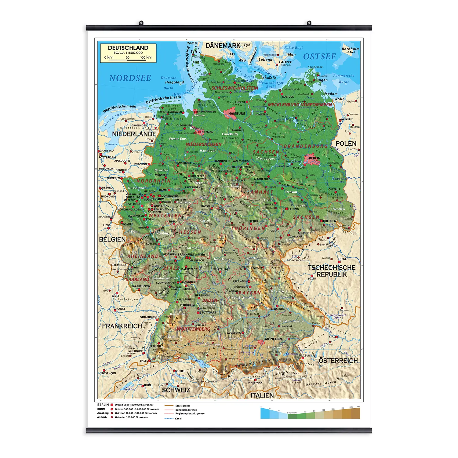 Carta Geografica Madrelingua Germania - Geografia e scienze naturali