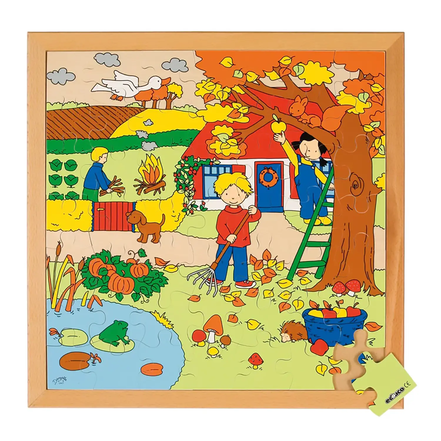 Puzzle delle Stagioni: Autunno - Incastri e puzzle in legno
