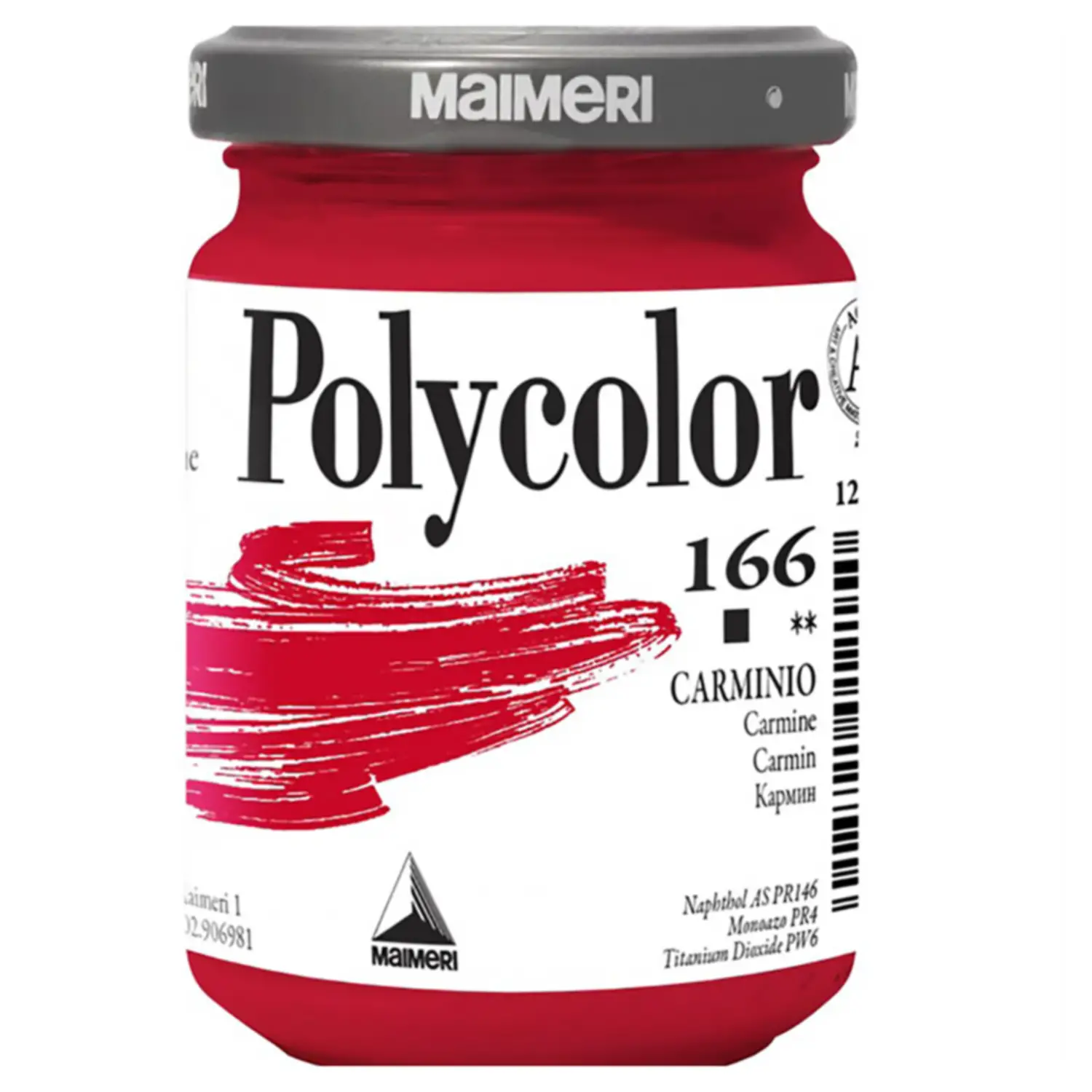 Colore Acrilico Polycolor Maimeri - 140 ml - Rosso Carminio 166 - Tempere