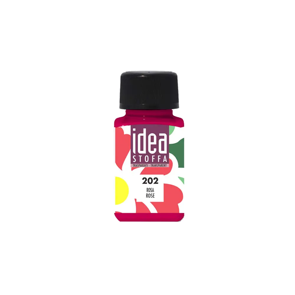 Colori per Stoffa Maimeri Idea Rosa Trasparente – Flacone 60 ml - Colori per tessuto