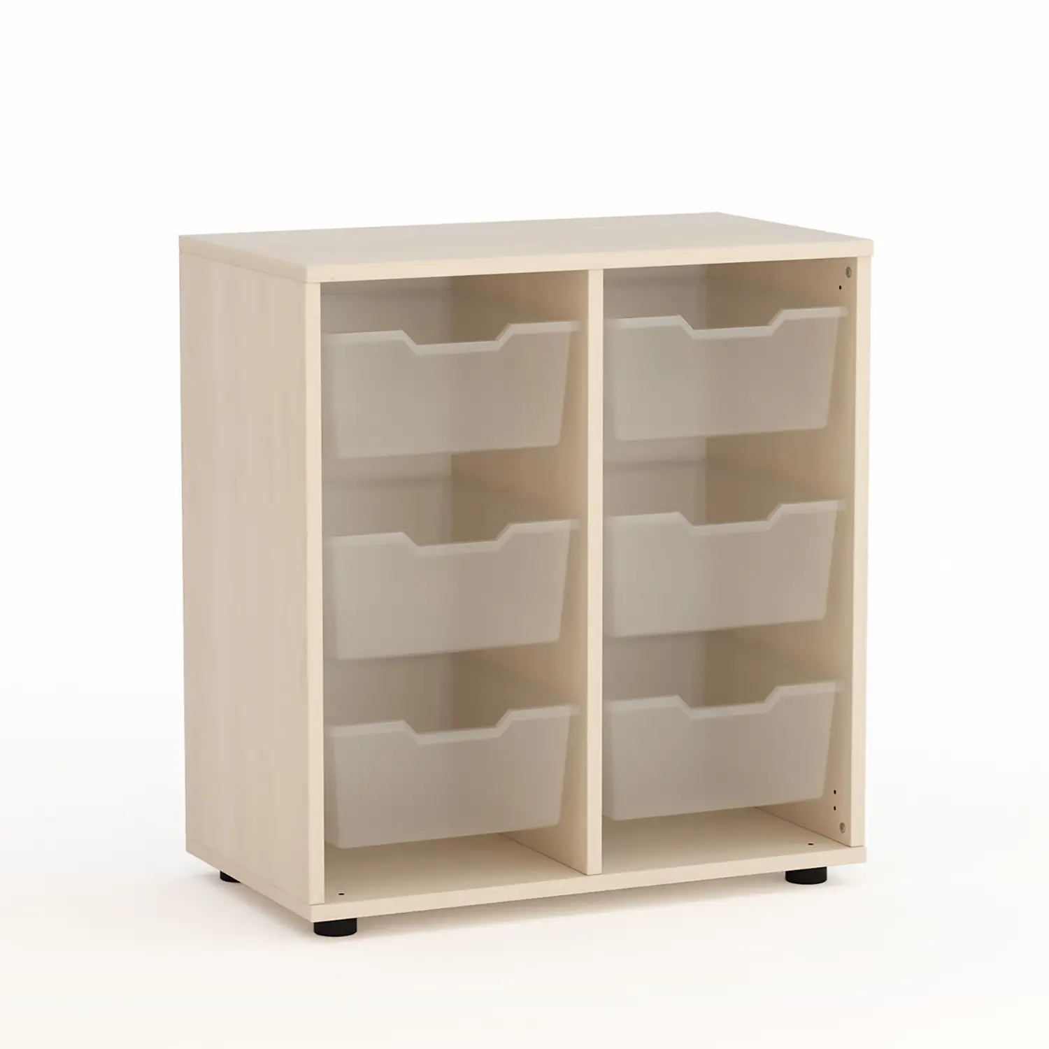 Mobile Scuola Kubò Betulla con 6 Tiretti Alti Altezza 75 cm. - Conforme CAM - Arredo Nido e Infanzia