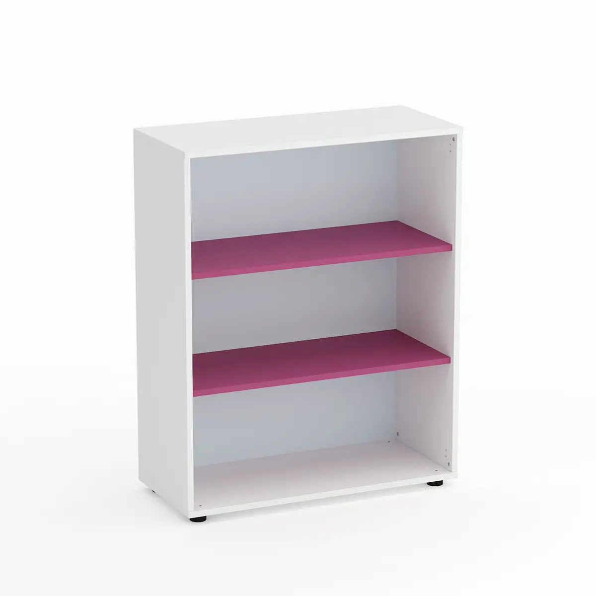 Mobile Scuola Kubò Bianco a Giorno H 110 cm – Ripiani Fucsia | Conforme CAM - Arredo scuola dell'obbligo