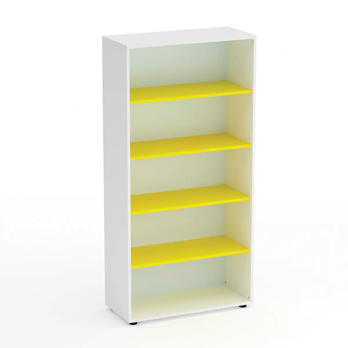 Mobile Scuola Kubò Bianco a Giorno H 180 cm – Ripiani Gialli | Conforme CAM - Arredo scuola dell'obbligo