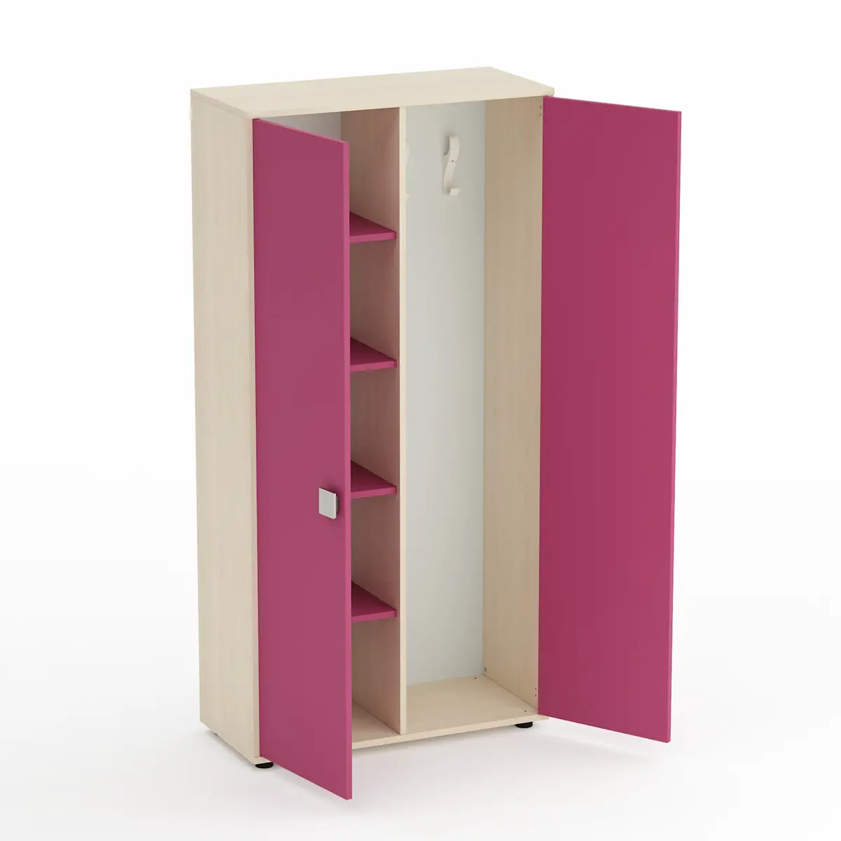 Mobile Scuola Kubò Betulla Spogliatoio Adulti Ante Fucsia - Conforme CAM - Arredo scuola dell'obbligo