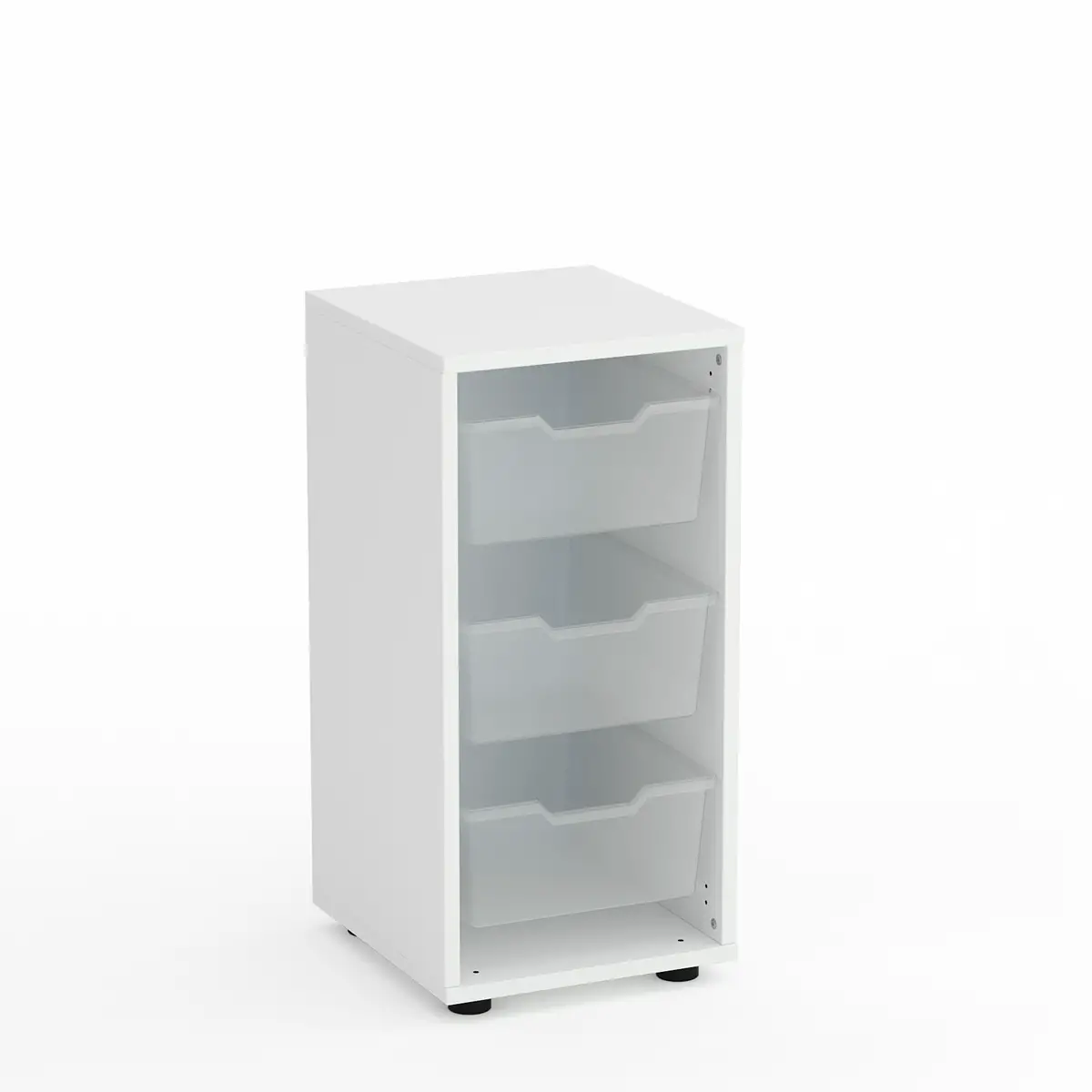 Mobile Scuola Kubò Bianco con 3 Tiretti Alti Altezza 75 cm. - Conforme CAM - Arredo scuola dell'obbligo