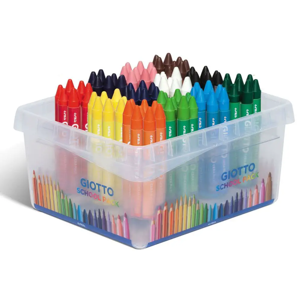 Pastelli a Cera Maxi Giotto - Schoolpack 96 Pezzi - Pastelli a cera