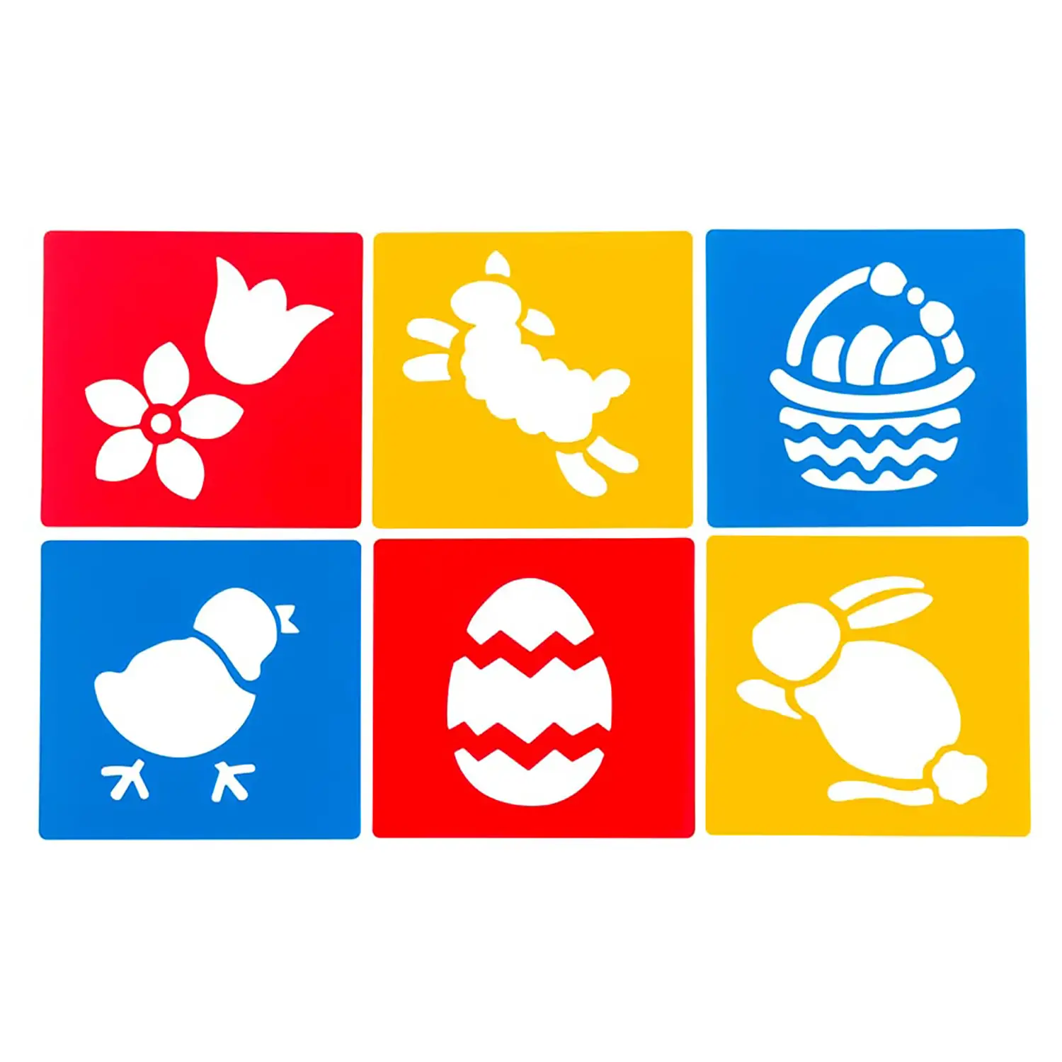Stencil Pasqua – Set 6 Soggetti Creativi per Decorazioni Pasquali - Stencil