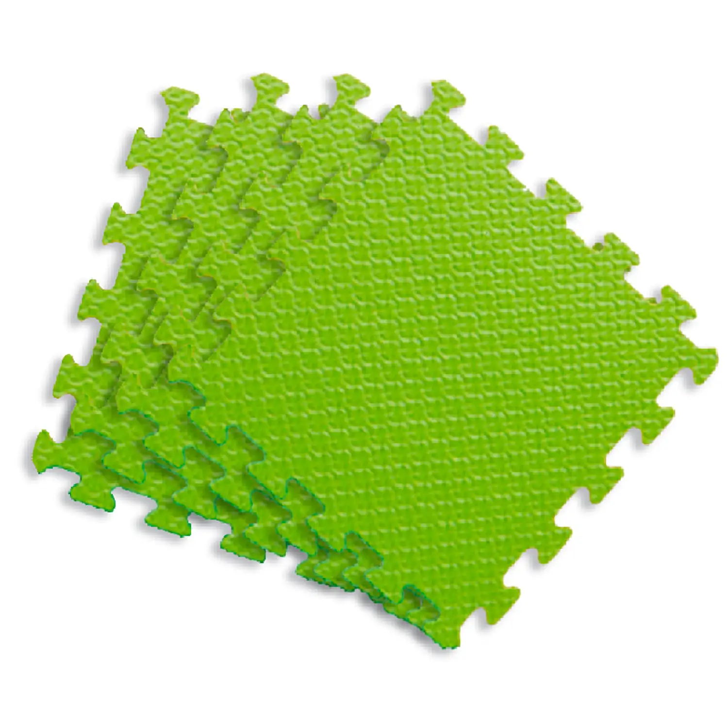Maxi Tappeti Puzzle per Bambini Eva 120x120 cm - Set 4 Pezzi Verde Lime - Tappeti per il gioco