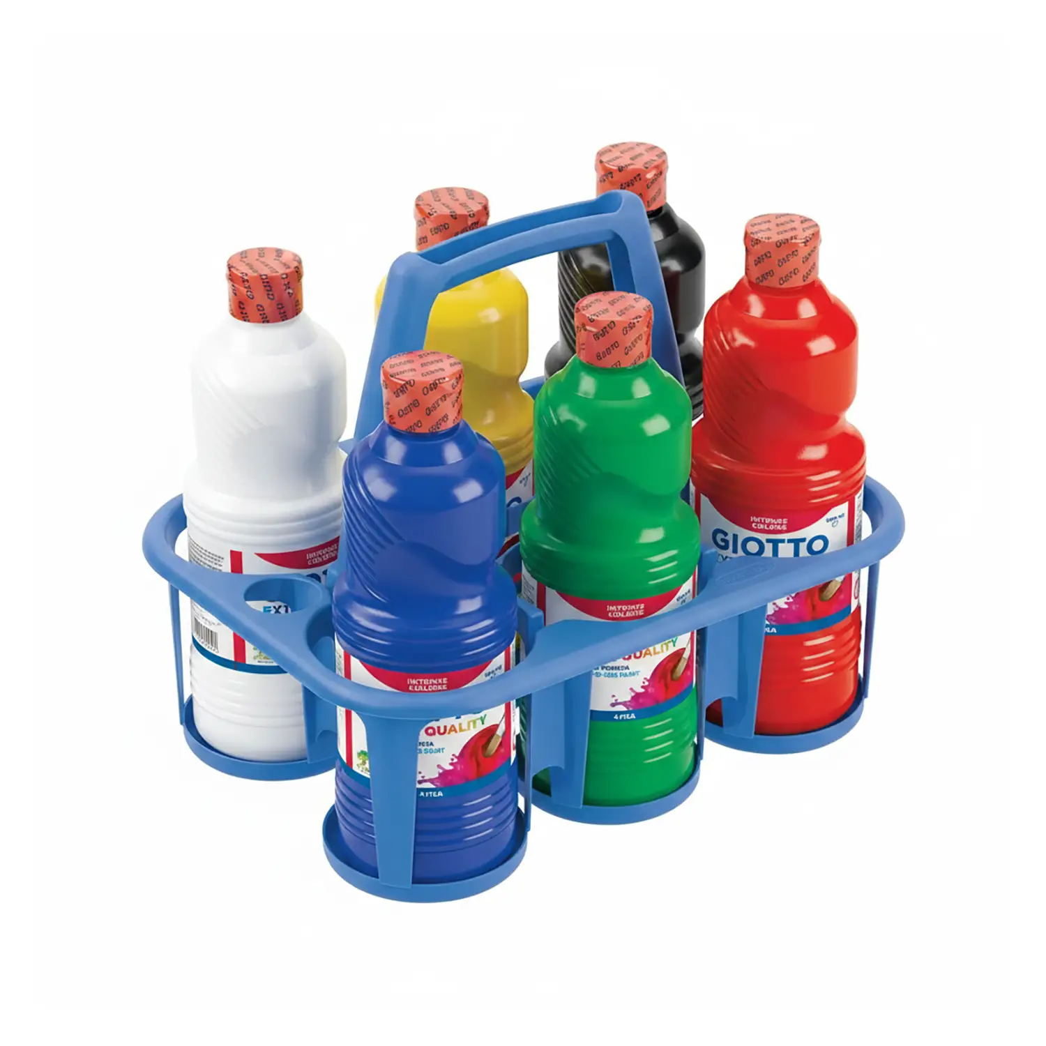 Tempera Giotto Extra Con Cestello 6 Flaconi 1000ml - Tempere