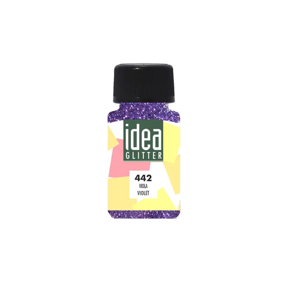 Colori Glitter Idea - 50 ml Viola - Colori per vetro e ceramica