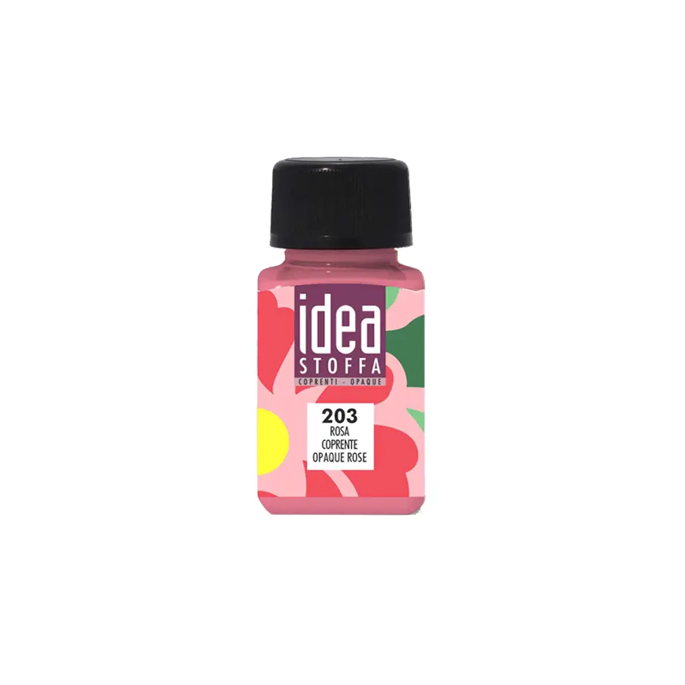 Colori per Stoffa Idea Maimeri Rosa Coprente – Flacone 60 ml - Colori per tessuto
