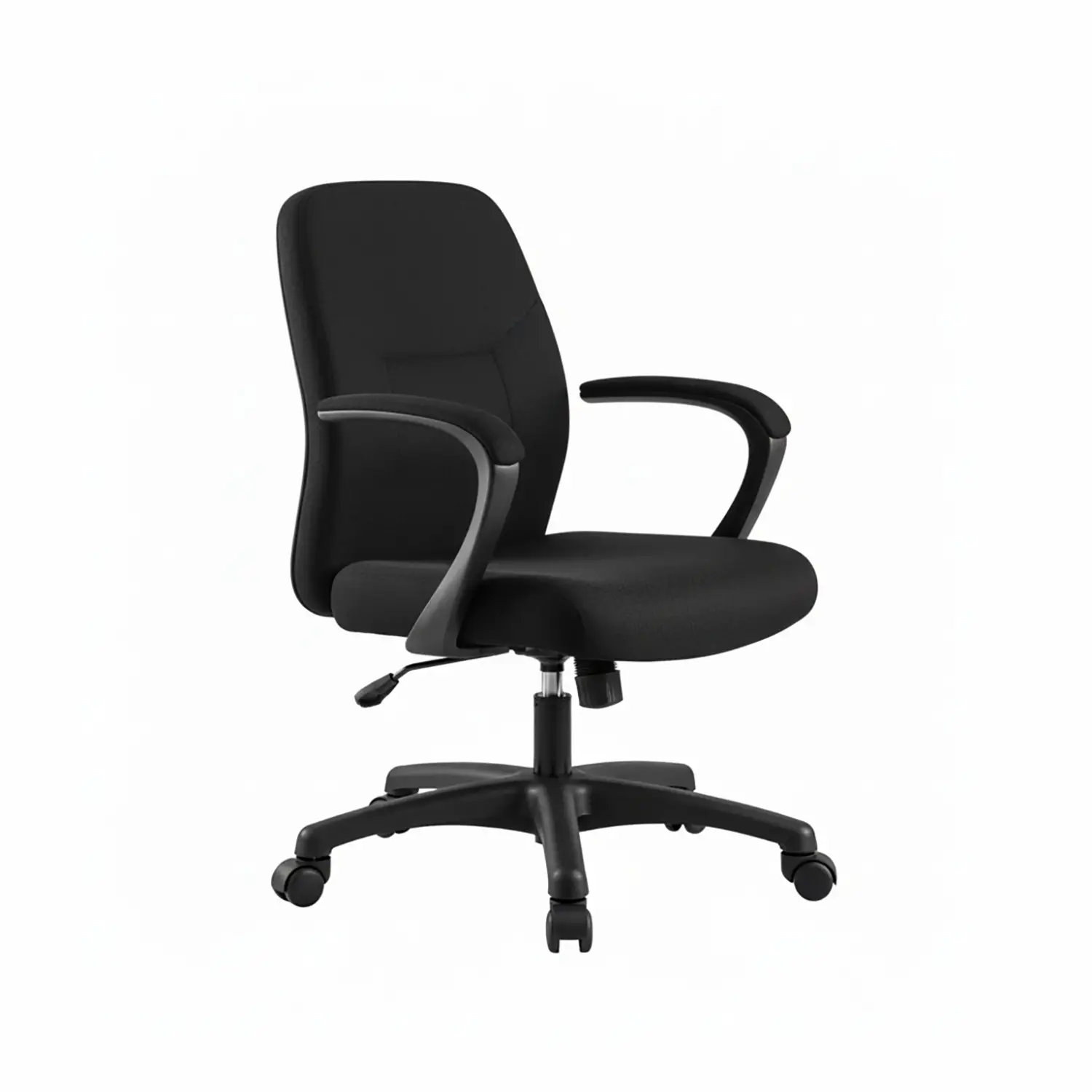 Poltrona Elegance con Braccioli – Tessuto Nero Ergonomica per Ufficio - Sedie in plastica