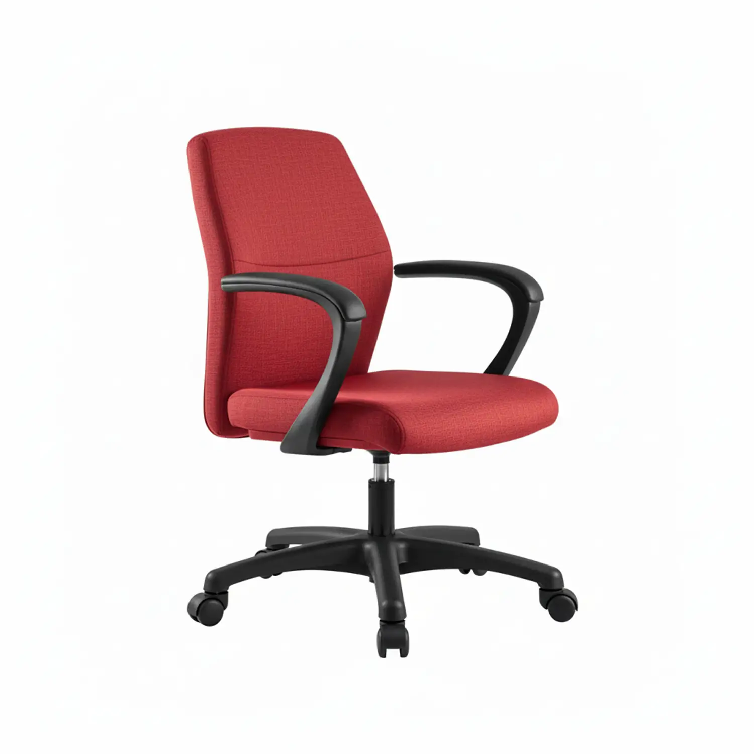 Poltrona Elegance con Braccioli – Tessuto Rosso Ergonomica per Ufficio - Sedie in plastica