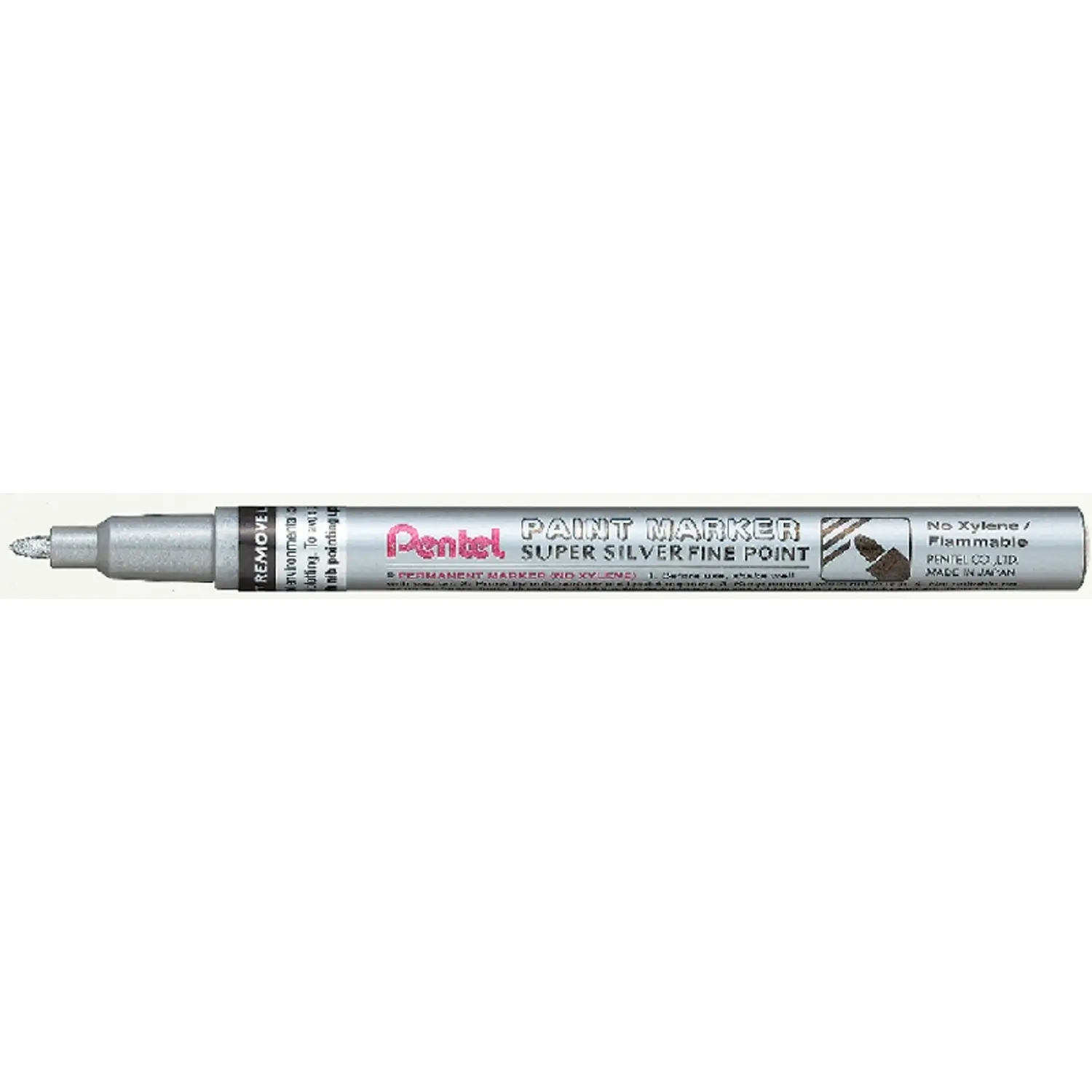 Pennarelli Marker - Punta Media Tratto 4,5 mm - Argento Pentel MMP10 - Pennarelli