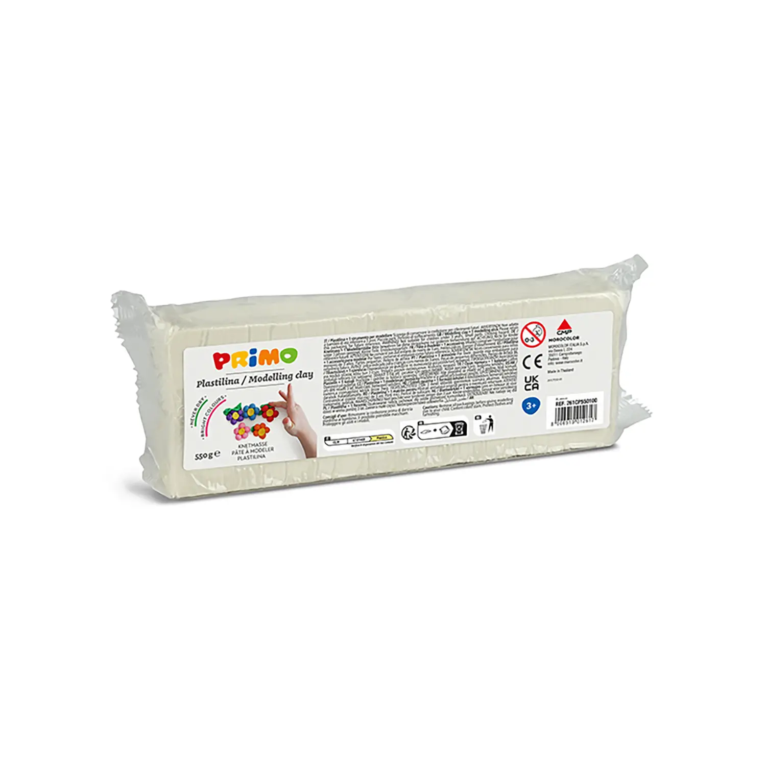 Plastilina Primo – Panetto 550 gr – Colore Bianco - Paste per modellare