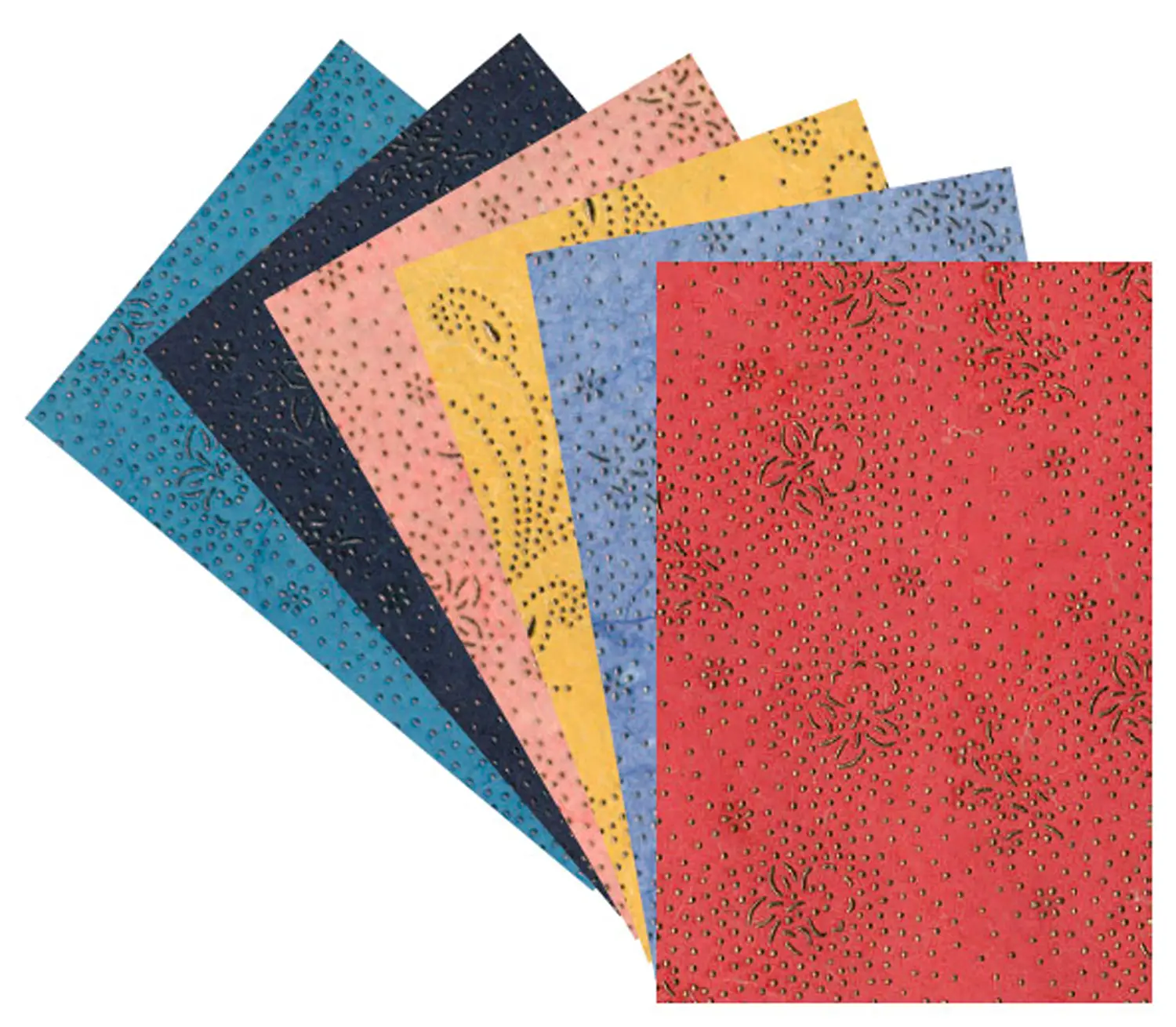 Carta Seta con Rilievi Fiori - 50x70 cm - Confezione 10 Fogli Assortiti - Carta e cartoncino