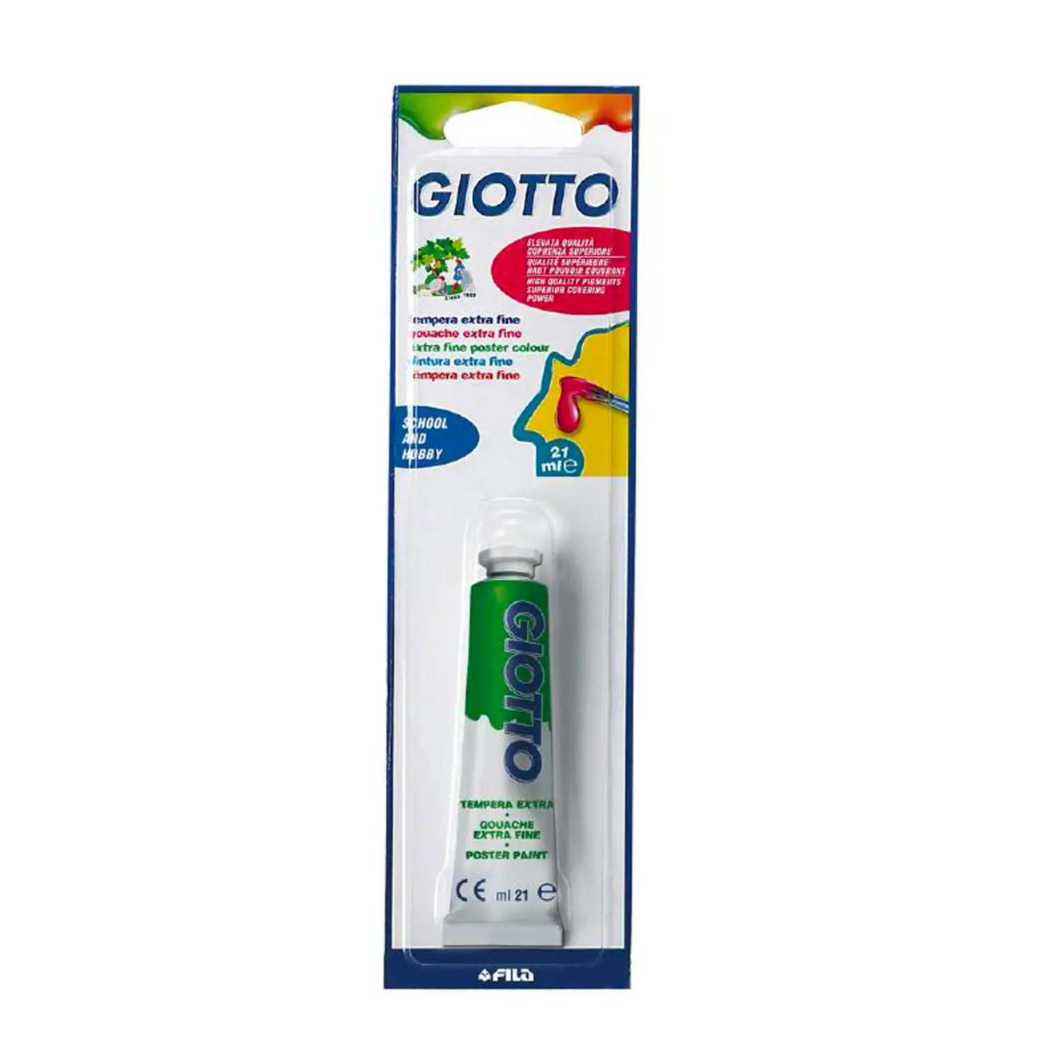 Tempera Giotto 21 ml - Verde Brillante - Tempere