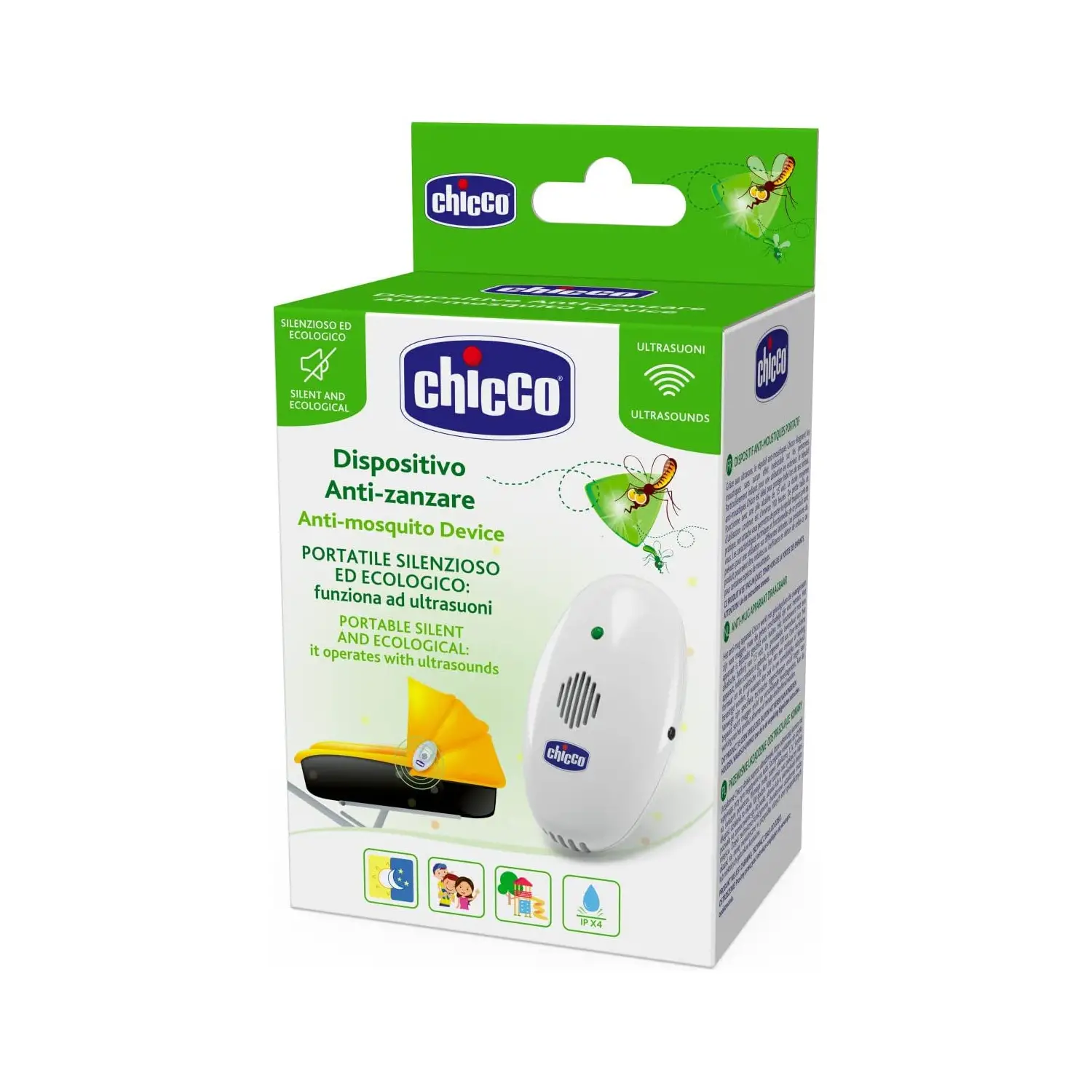 Chicco Dispositivo Antizanzare a Ultrasuoni Zzzz No Portatile Con Clip - anti zanzare