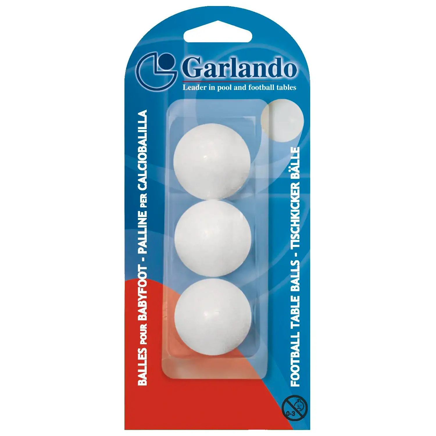 Palline Bianche Standard per Calcio Balilla – Blister da 3 Pezzi - tavoli gioco