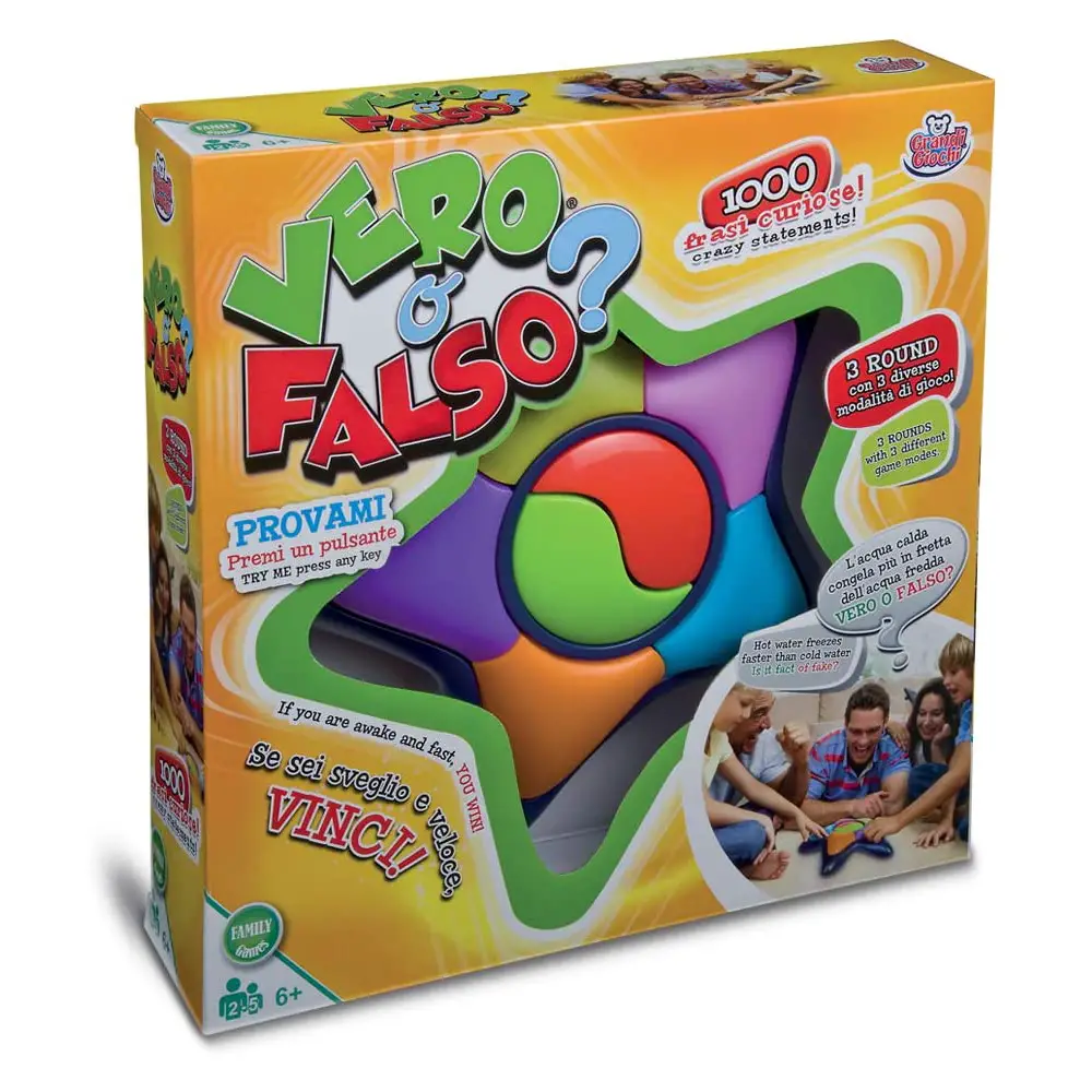 Vero o Falso – Gioco di Società 1000 Frasi Curiose per Famiglia e Bambini - Giochi di società