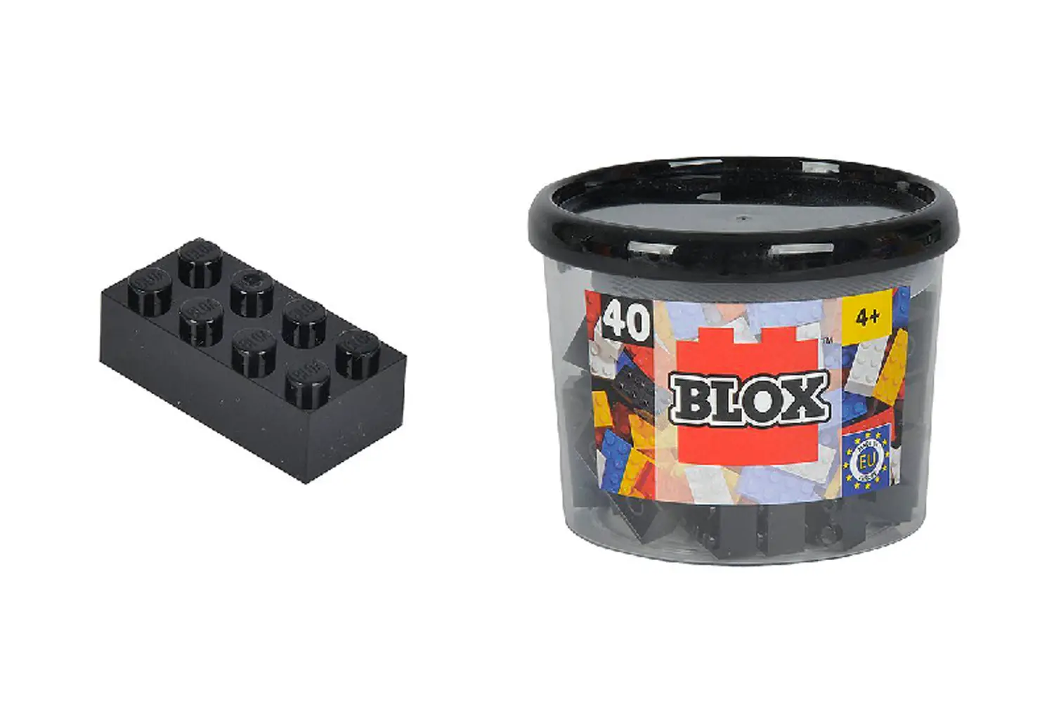 Costruzioni Blox 40 Pezzi Monocolore Nero - Costruzioni in plastica