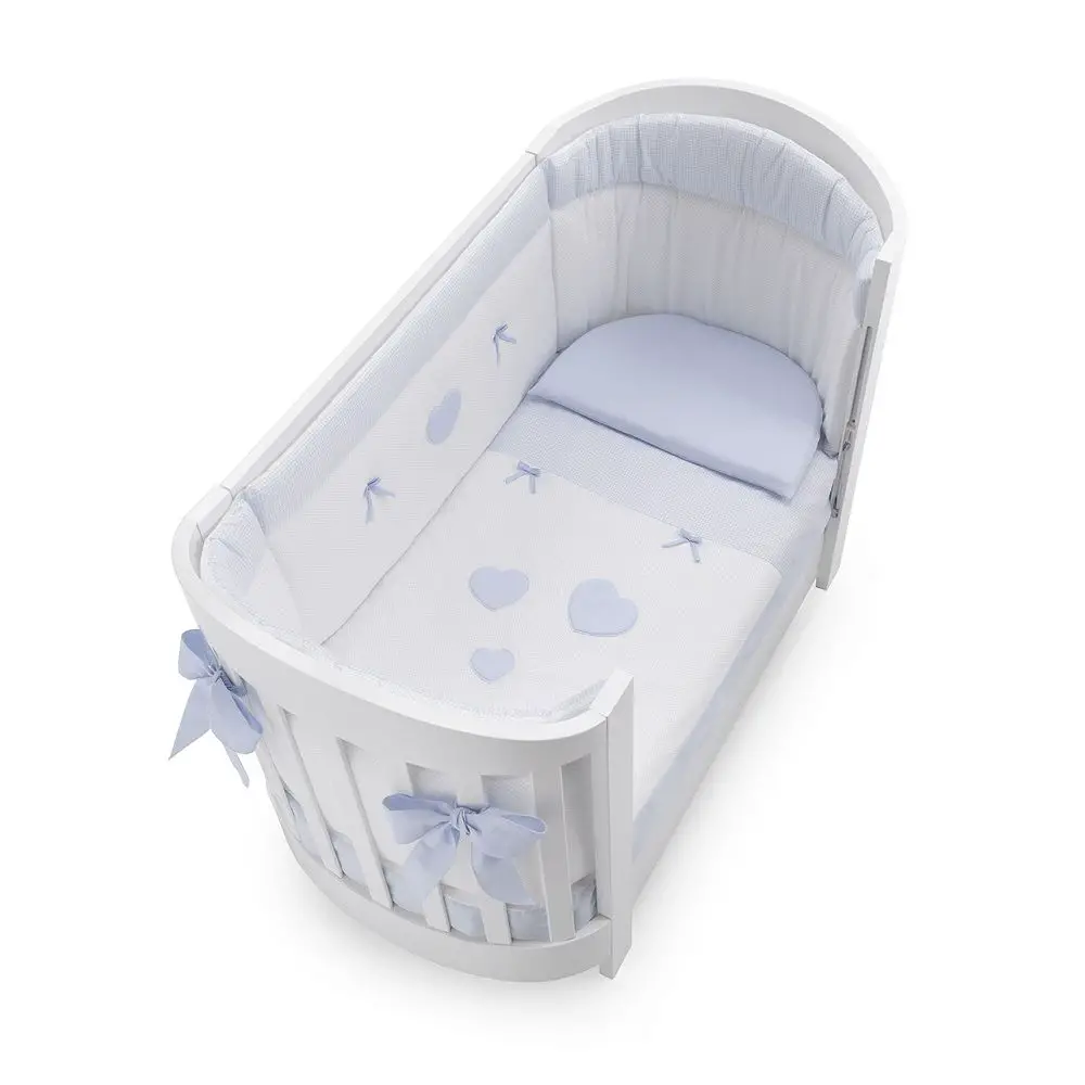 Ariel Completo Letto Sfilabile 3 Pezzi Azzurro – Piumone, Paracolpi e Cuscino - lenzuolini