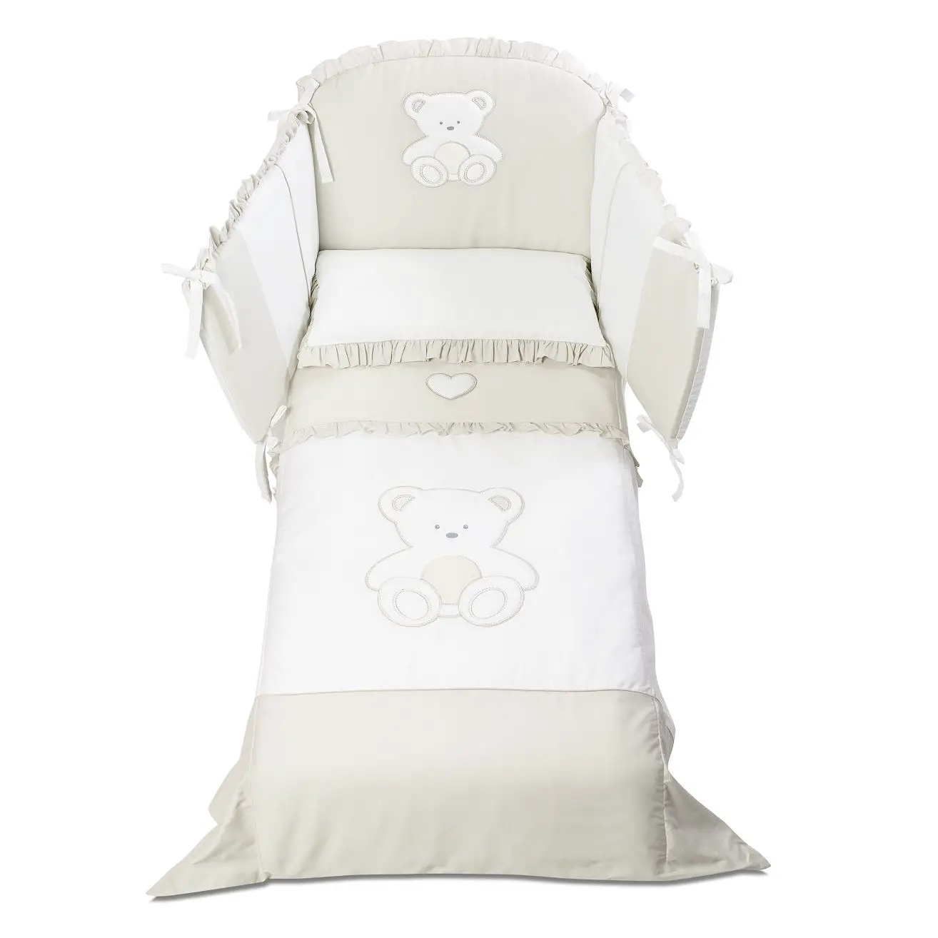 COMPLETO SFILABILE PONY BIANCO TORTORACOLL. "PELUCHE" - lenzuolini