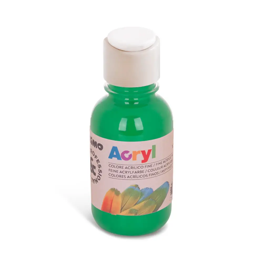 Colore Acrilico Fine Primo 125 ml. Verde Brillante - Tempere