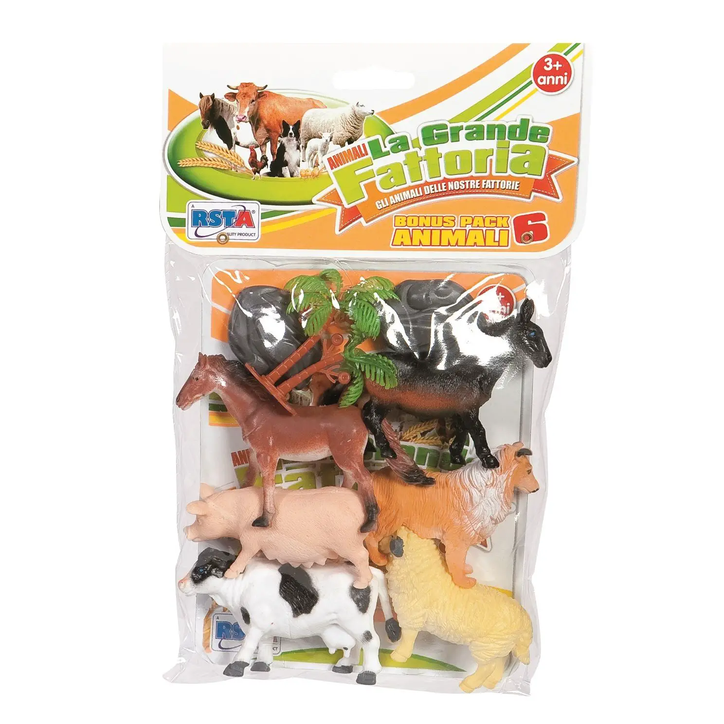 Busta Animali Fattoria - Set 6 Pezzi - action figures ed accessori