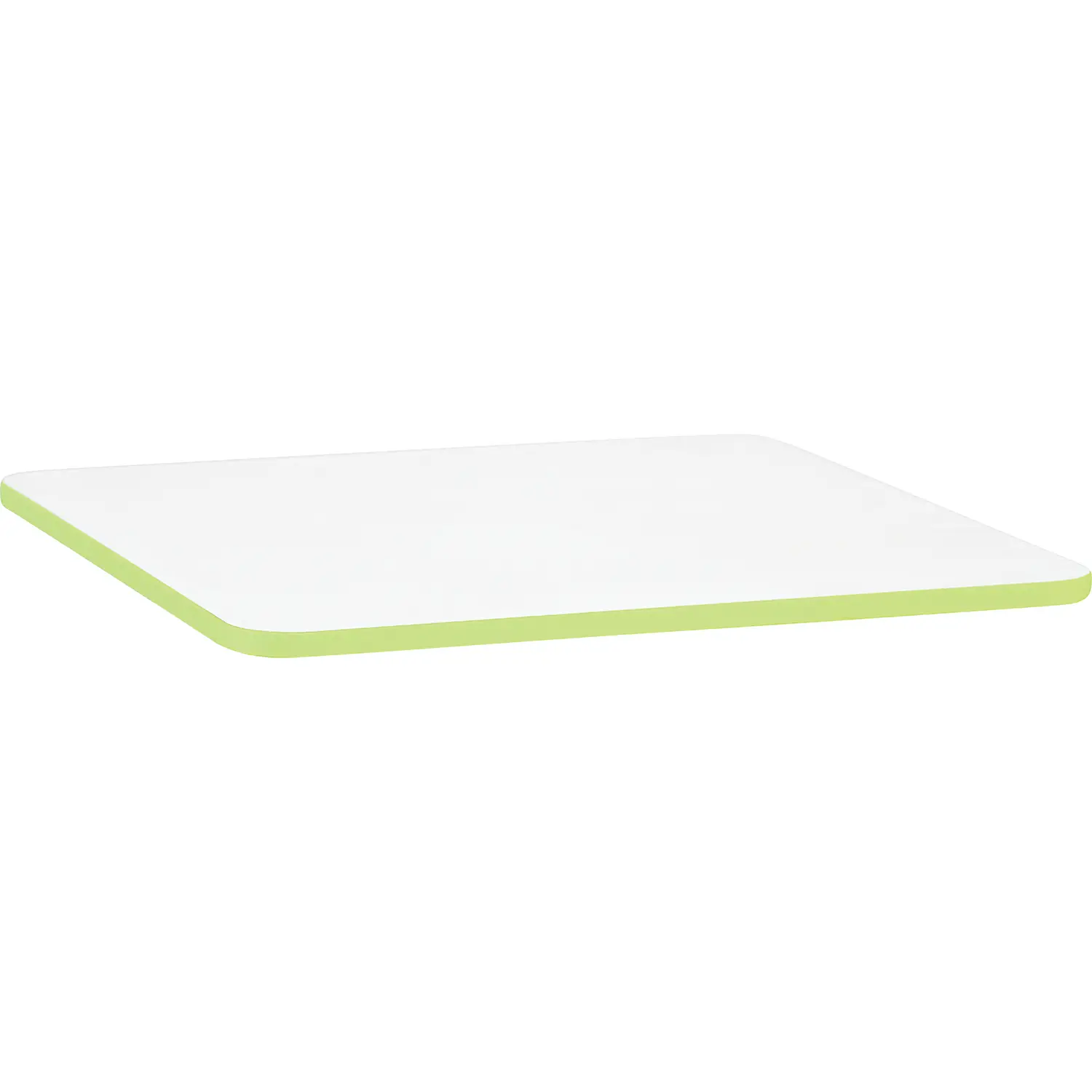 Top Tavolo Rettangolare 115x65 Bianco con Bordo Lime - Tavoli e Cattedre