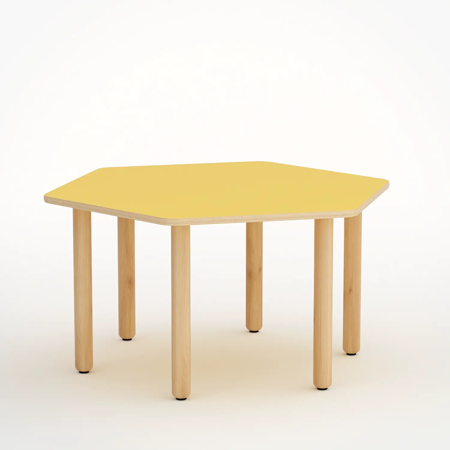 Tavolo Forma Esagonale H 46 Cm - Misura 1 - Giallo Per Nidi D'infanzia - Conforme CAM - Cattedre e tavoli lavoro