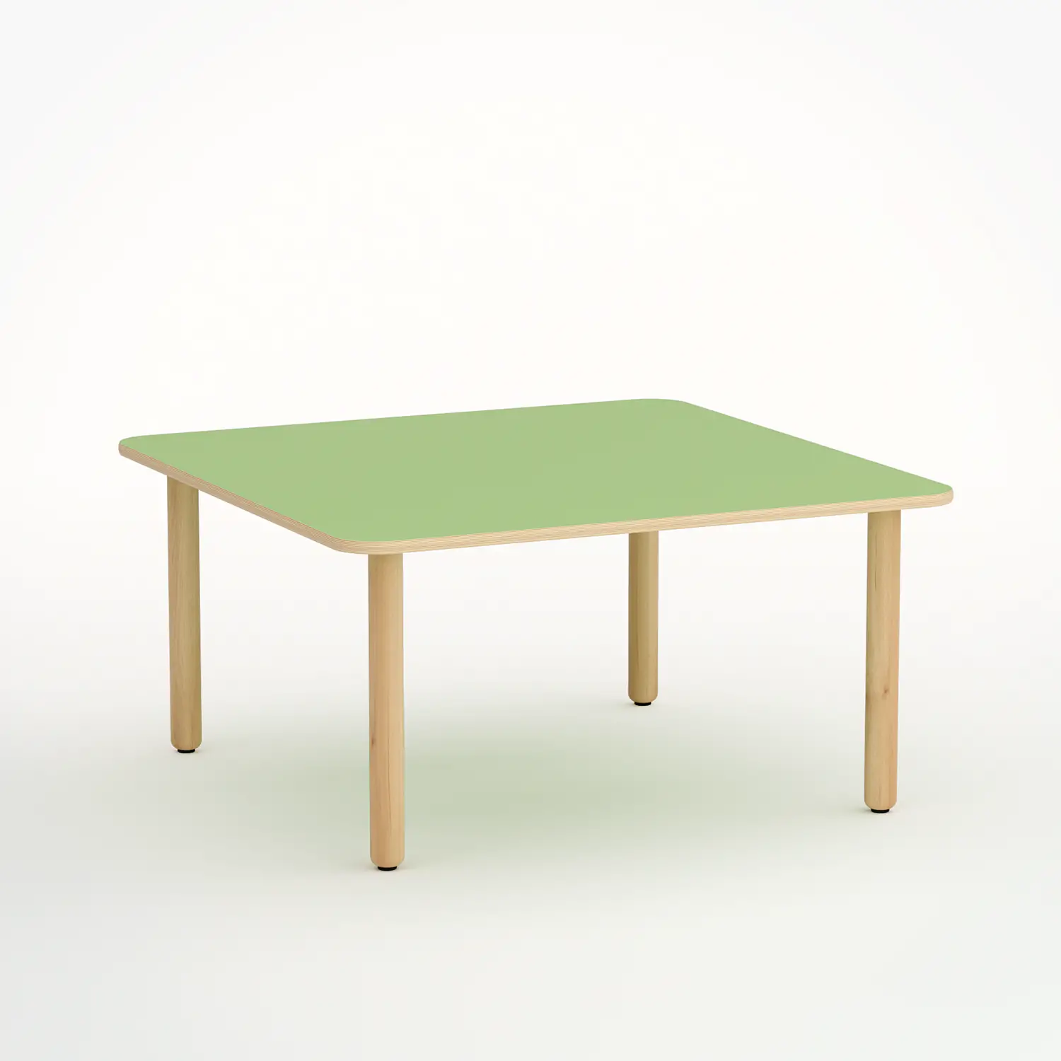Tavolo Forma Quadrato H 55 Cm - Misura 3 - Verde Per Scuola Primaria - Conforme CAM - Cattedre e tavoli lavoro