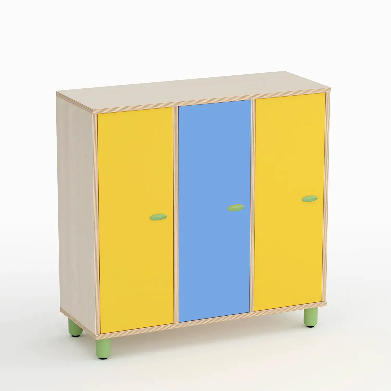 Mobile Scuola Infanzia Spogliatoio Onda con Ante Colori Assortiti - Conforme CAM - Accoglienza