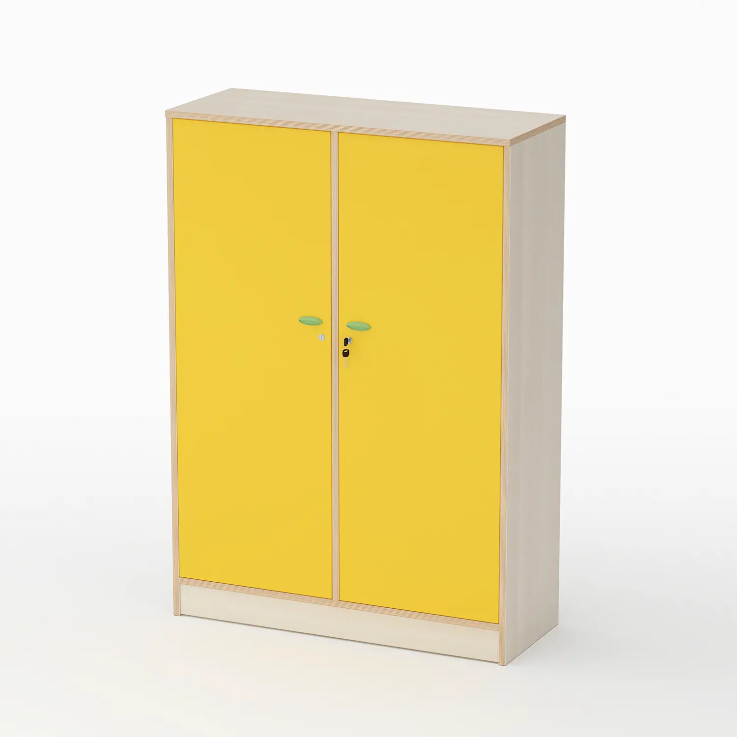 Mobile Scuola Infanzia Forma con Ante Altezza 150 cm. Giallo - Conforme CAM - Arredo Nido e Infanzia
