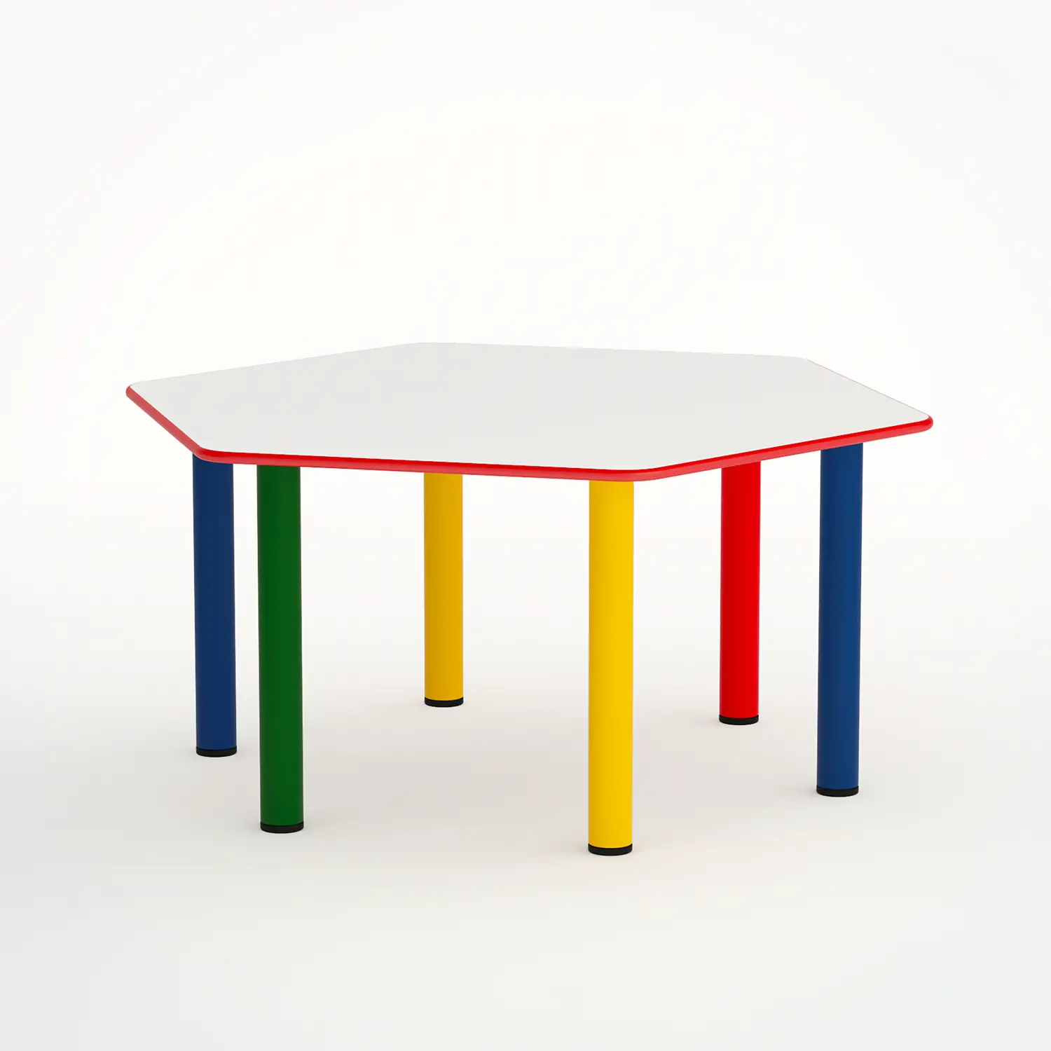 Tavolo Scuola Infanzia Color Basic Esagonale Misura 2 - Cattedre e tavoli lavoro